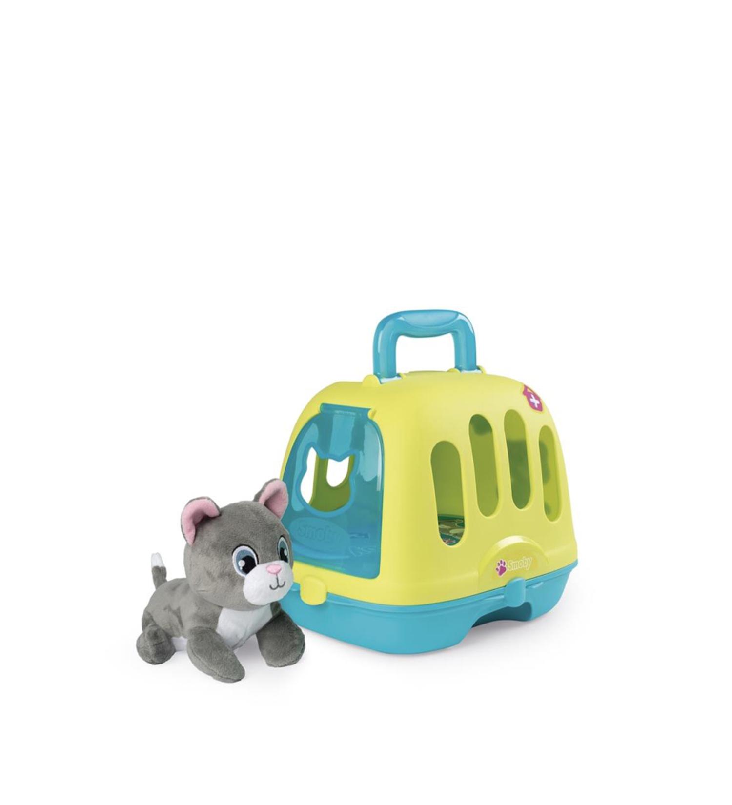 Smoby Accessory Vet Bag and Sound Plush Cat