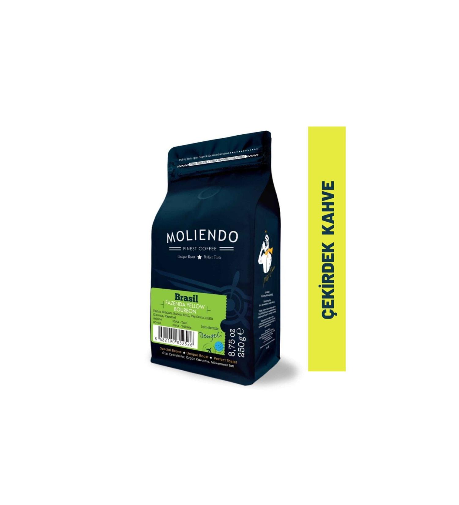 Moliendo Brasil Fazenda Yellow Bourbon Regional Coffee (COFFEE BEANS) 250 G - Buy Online on GoSupps.com