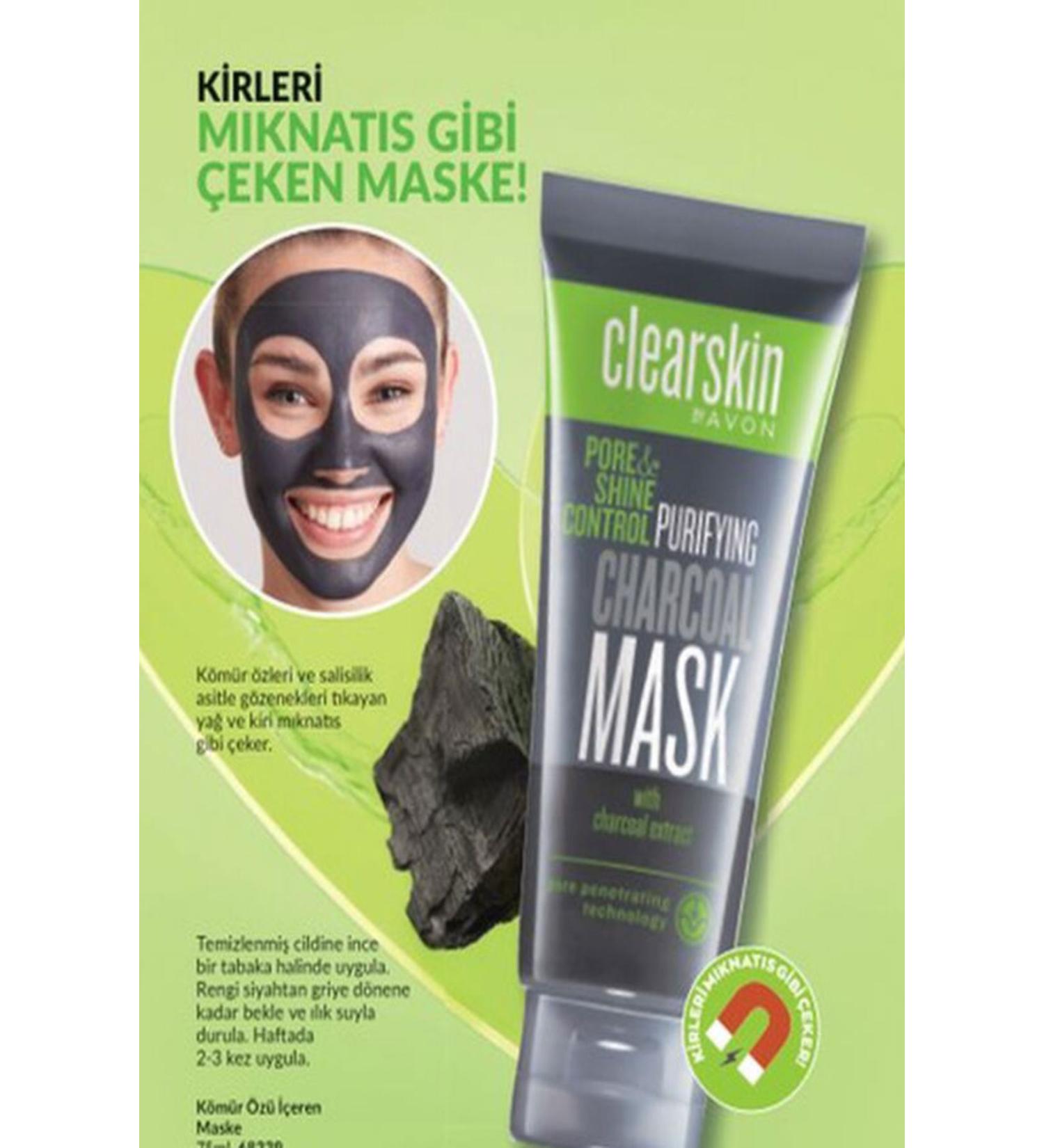 Avon Clearskin Pore Shine Charcoal Mask 75 Ml. Face Lift