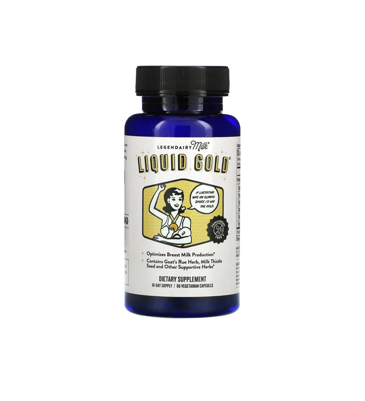 Legendairy Milk Liquid Gold Herbal Breastfeeding Supplement 60 Capsules