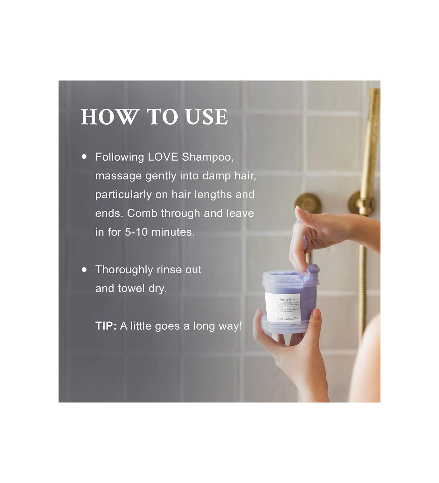 Davines Olive Oil Shine Glycerin Conditioner: Love Smoothing 8.76floz COD.75593 BEAUTYSECRETS23