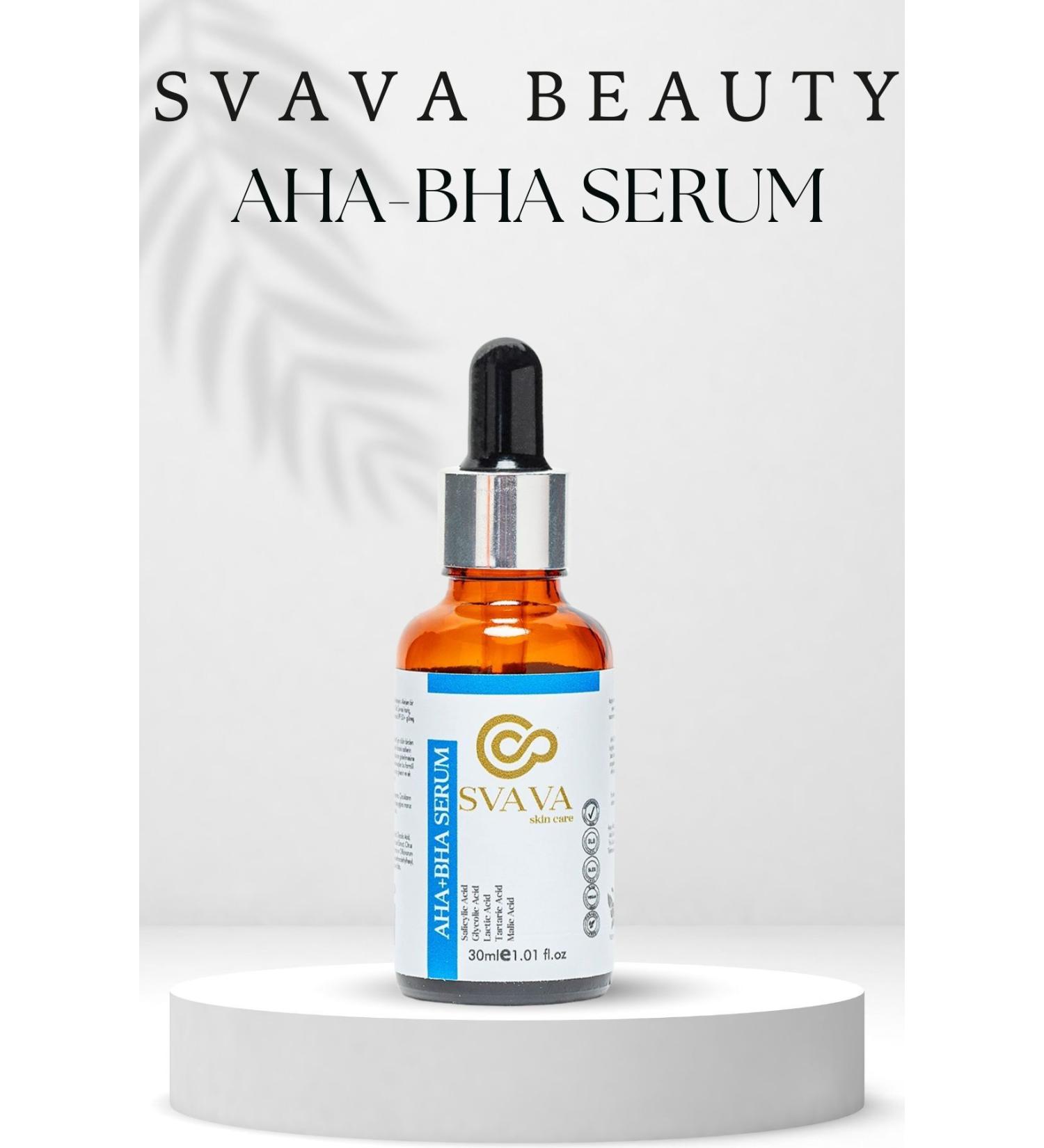 Svava AHA+BHA Skin Tone Equalizer and Pore Tightener Facial Peeling Serum 30ml