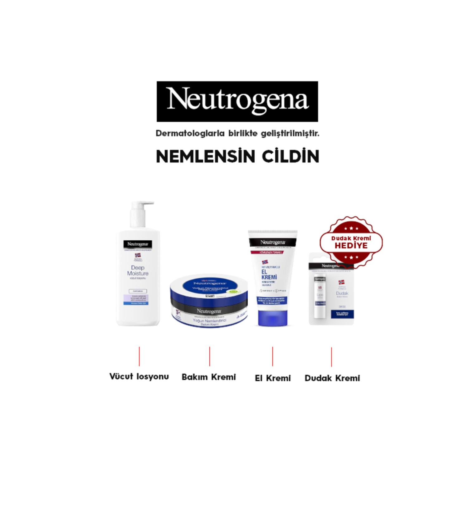Neutrogena Intensive Moisturizing Set Lotion Care Cream Hand Cream and Lip Balm