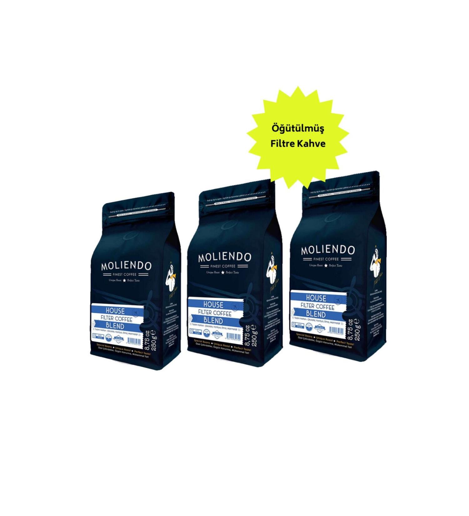 Moliendo House Blend Filter Coffee Advantage Package (GROUND FILTER COFFEE) 3 * 250 G. - Buy Online on GoSupps.com