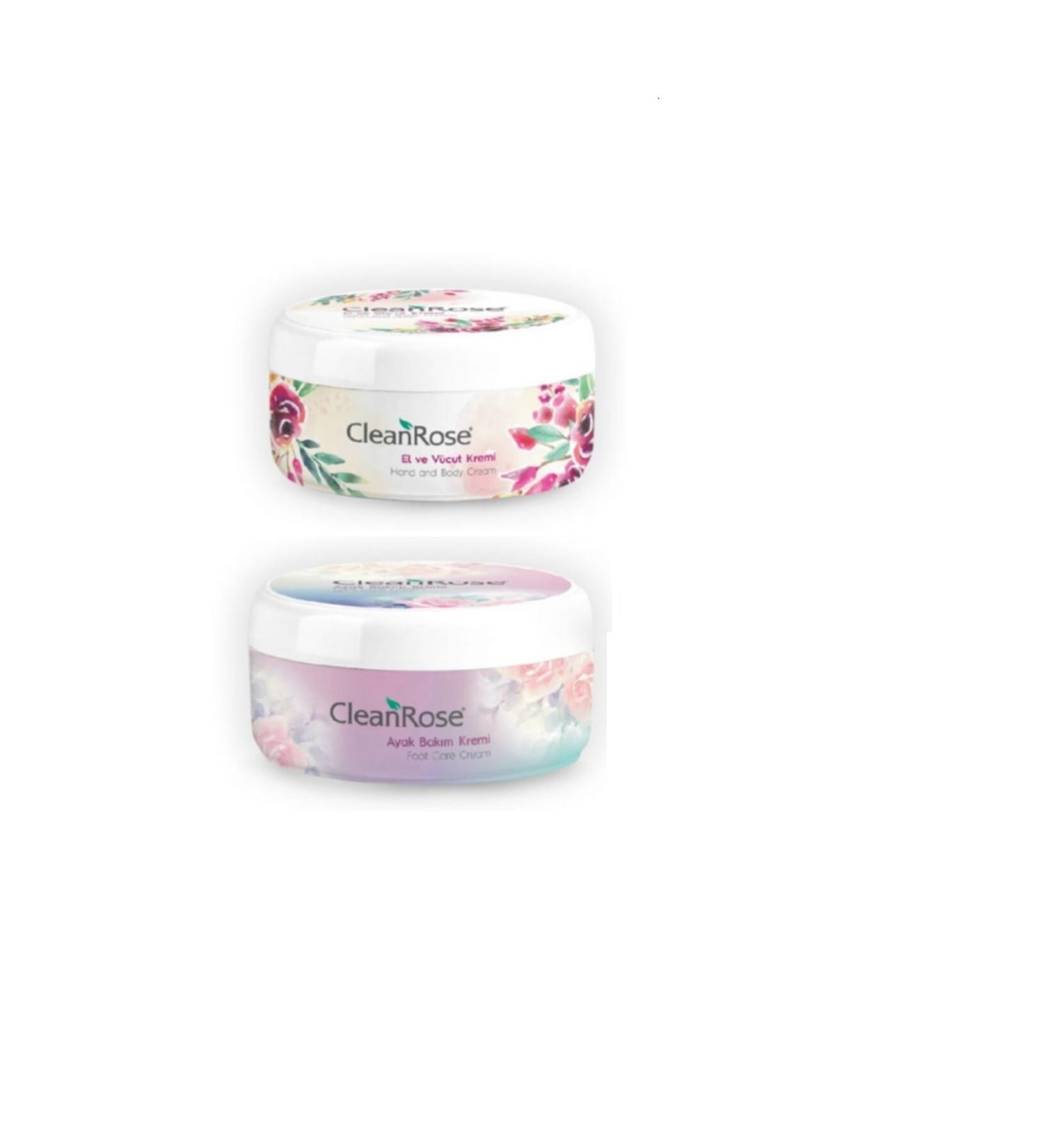 Clean Rose Hand and Body Care Cream 125 ml Foot Care Cream 125 ml (FROM ISPARTAM)