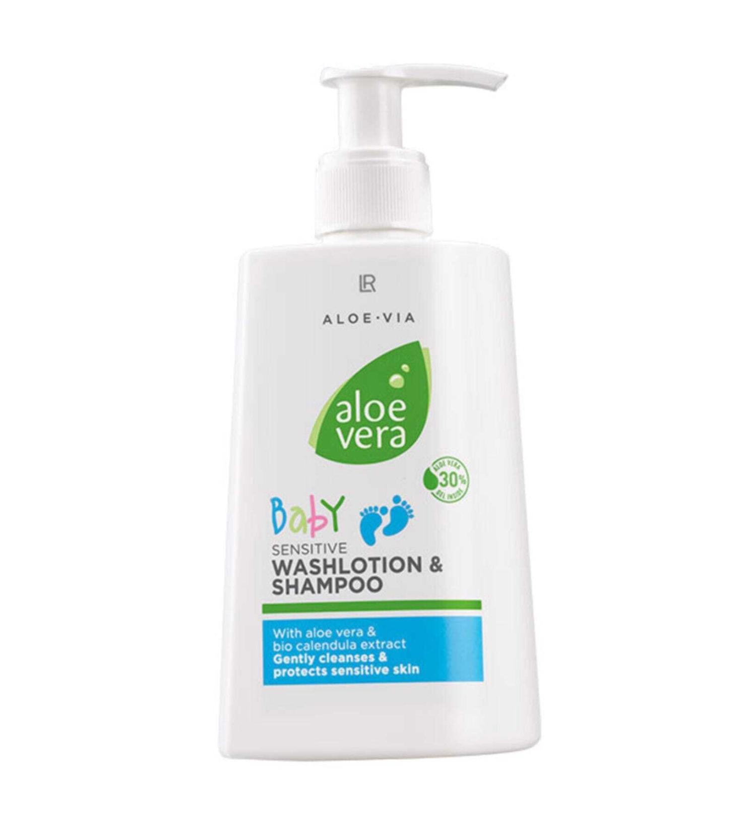 LR Aloe Vera Baby Sensitive Wash Lotion and Shampoo 250 ml