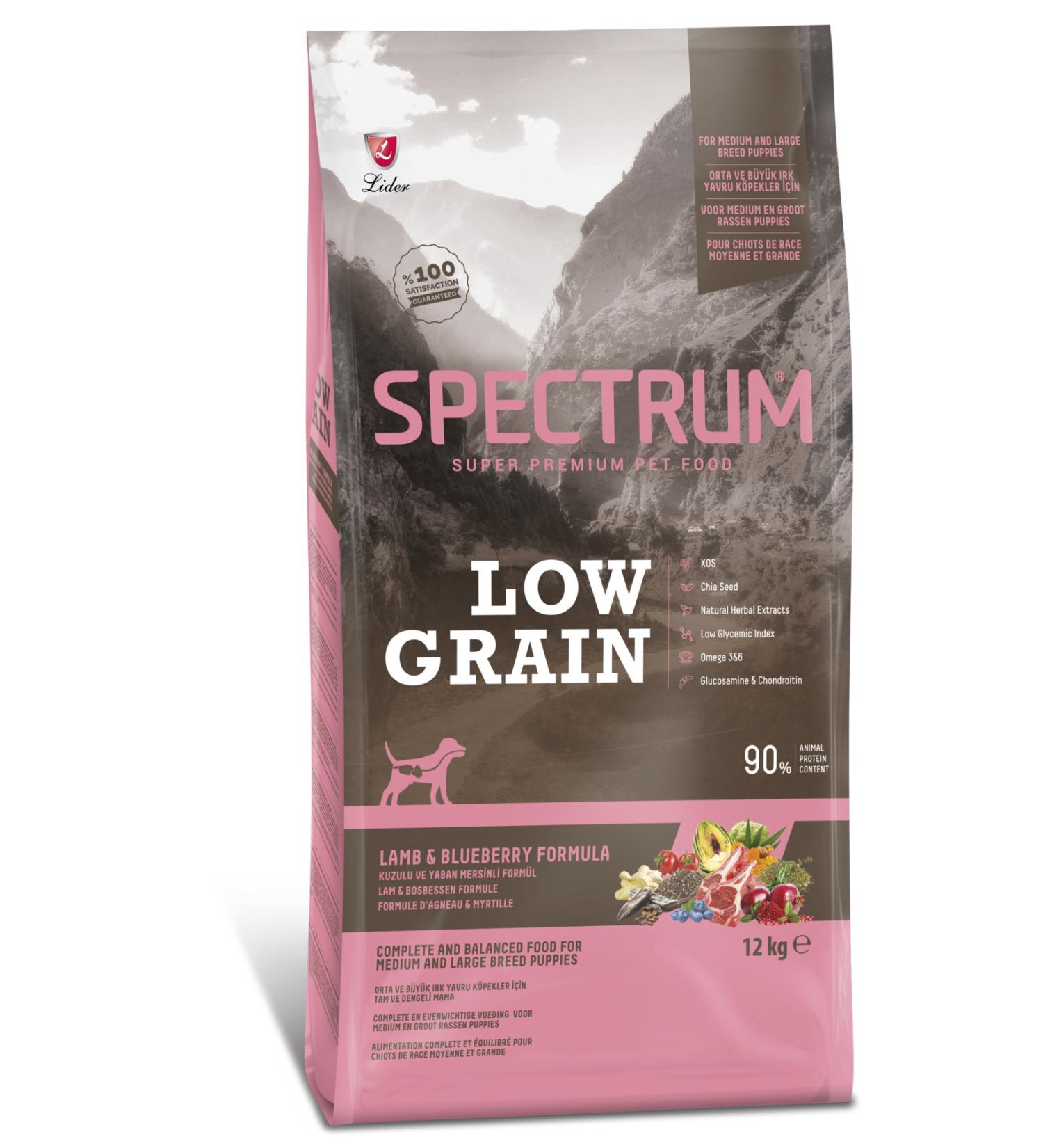 Spectrum Low Grain Lamb & Blueberry Medium Breed Puppy Food 12 Kg
