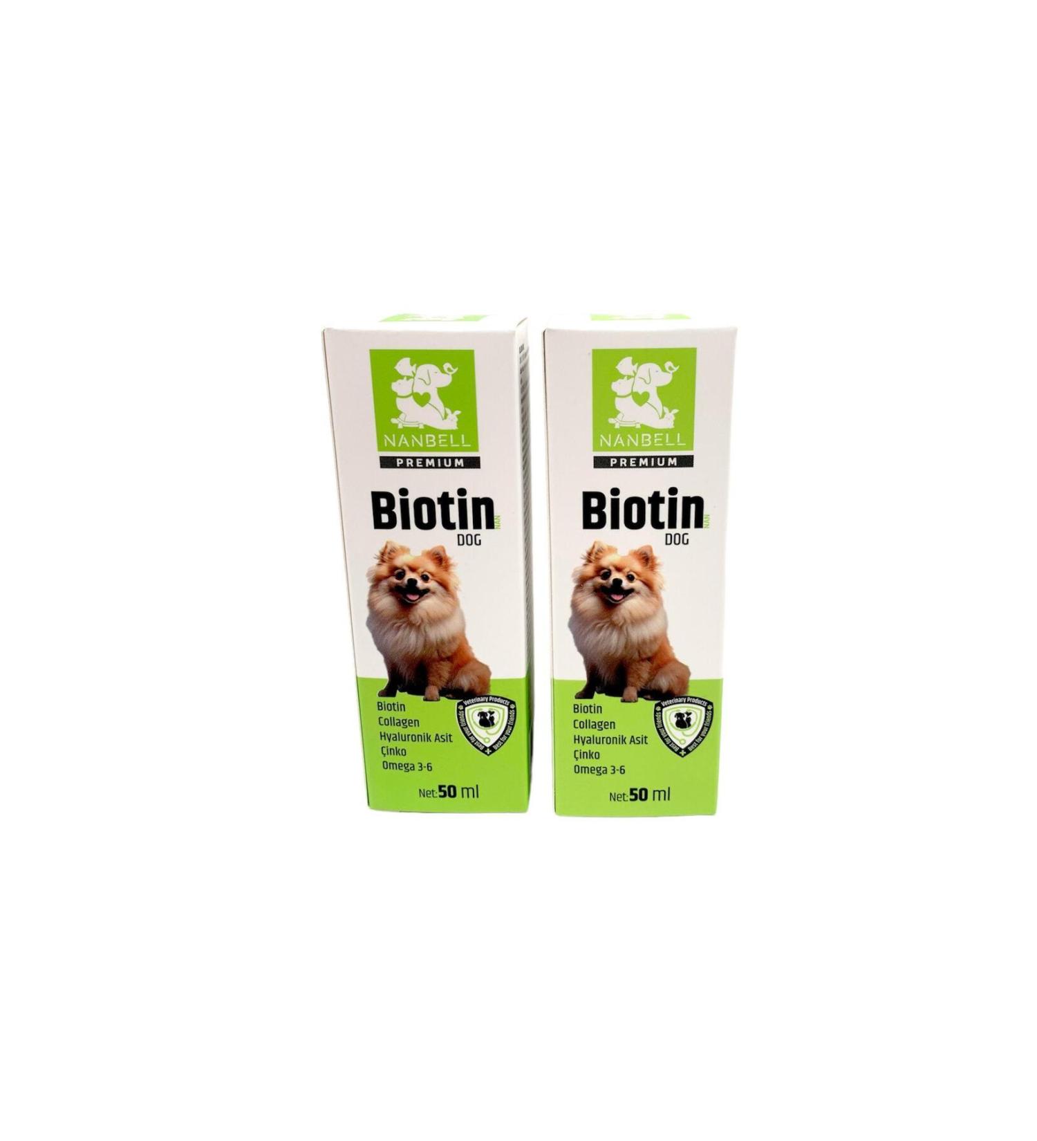 Nanbell 2 Boxes Biotin/Collagen/Omega 3-6 for Dogs 50 ml