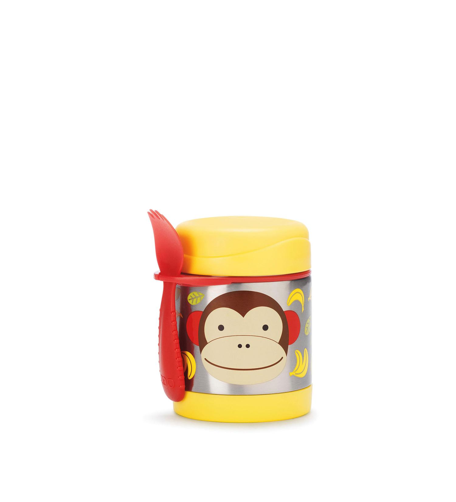 Skip Hop Monkey 2 Piece Stainless Steel Food Storage and Transport Thermos