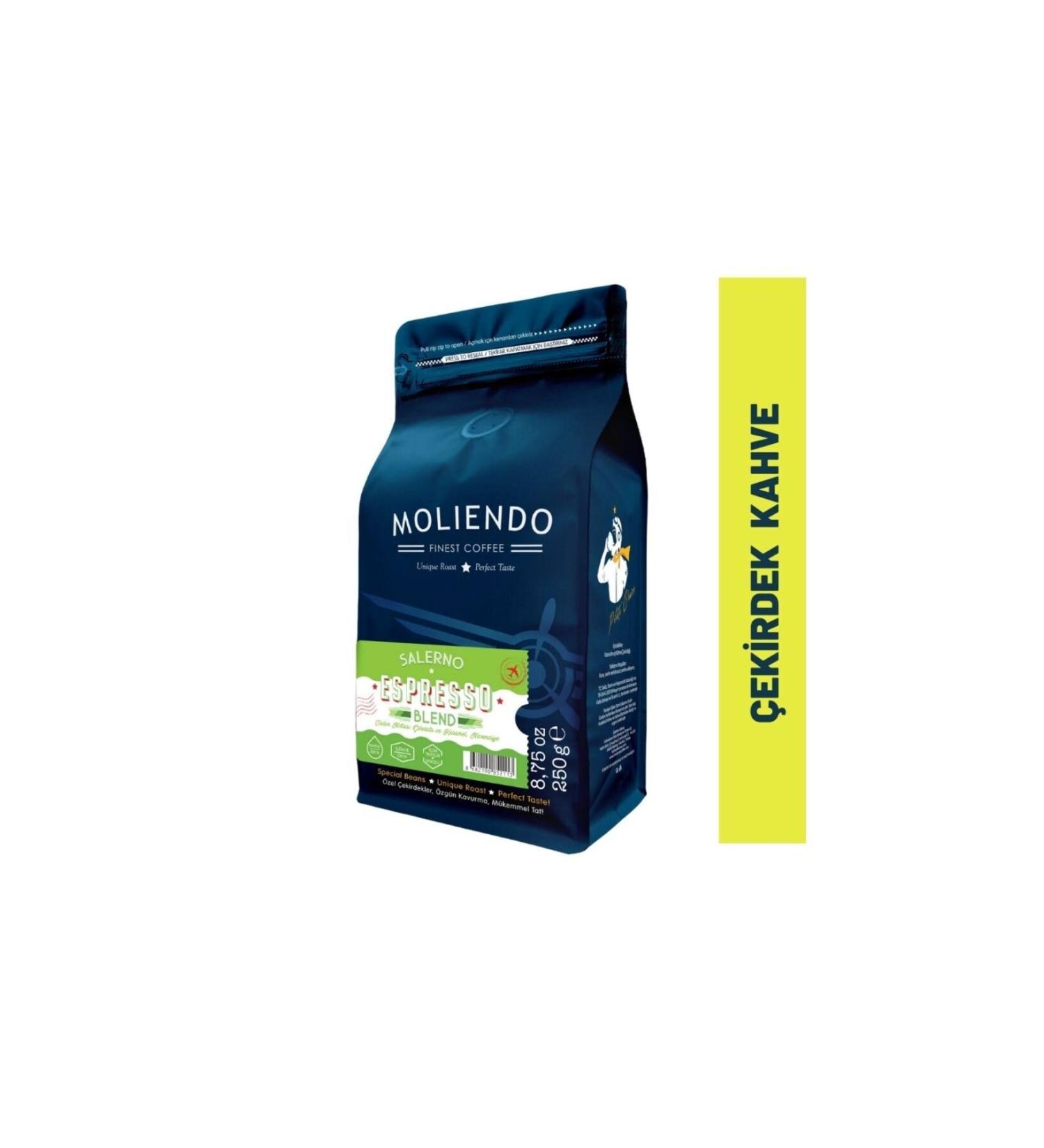 Moliendo Salerno Espresso Blend Coffee (COFFEE BEANS) 250 G - Buy Online on GoSupps.com