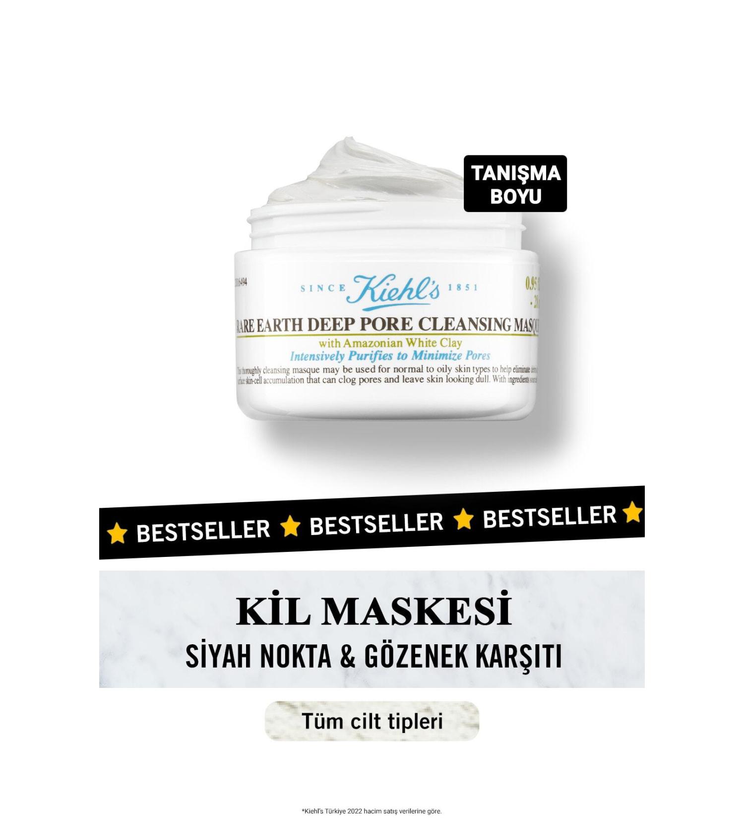Kiehl's Anti-Blackhead and Deep Pore Purifying Rare Earth Clay Mask 28 ml - Buy Online on GoSupps.com