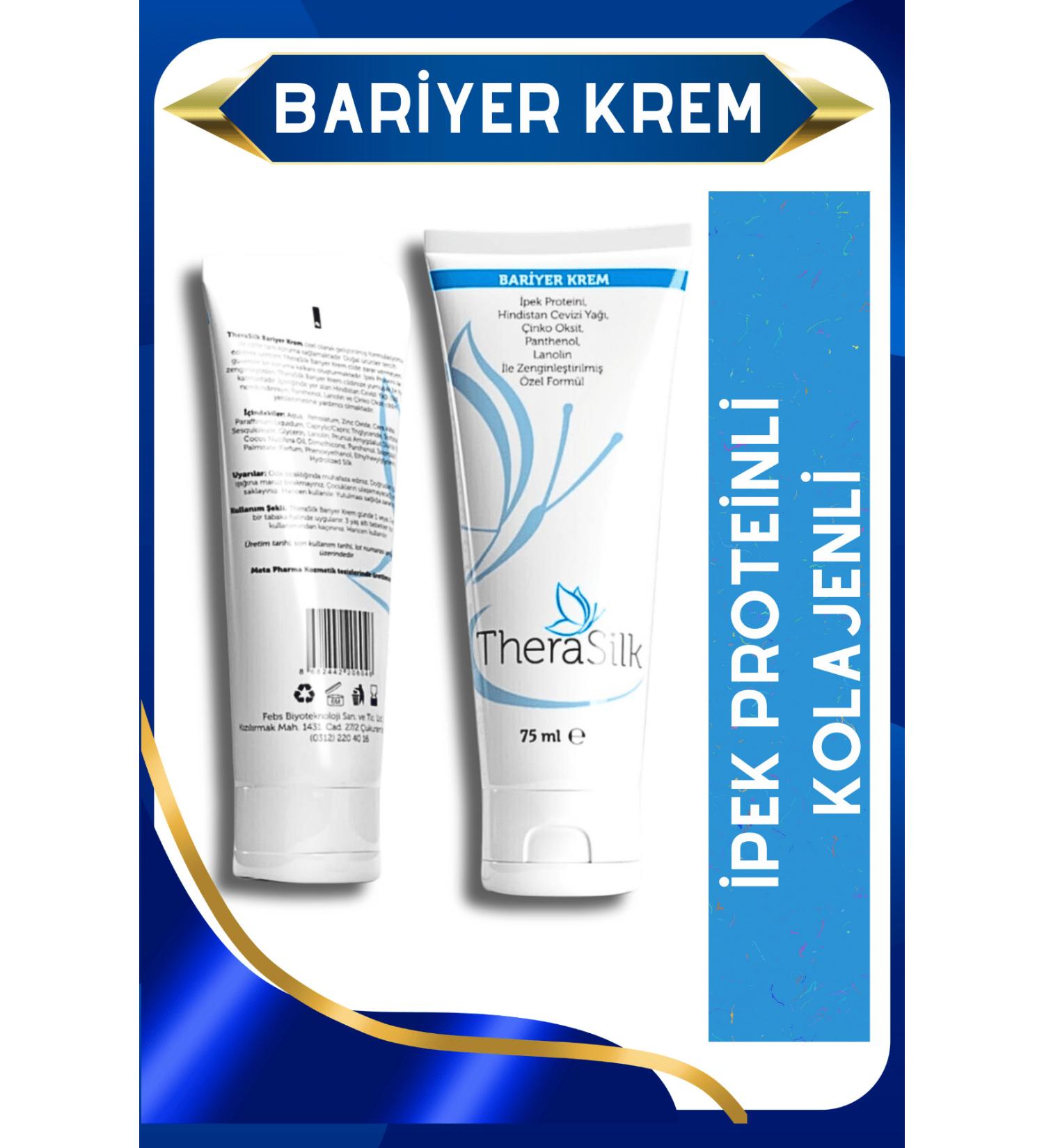 Therasilk Silk Protein Barrier Cream Soothing Repair Intensive Moisturizer Water Based Collagen 75ml -collagen - Buy Online on GoSupps.com