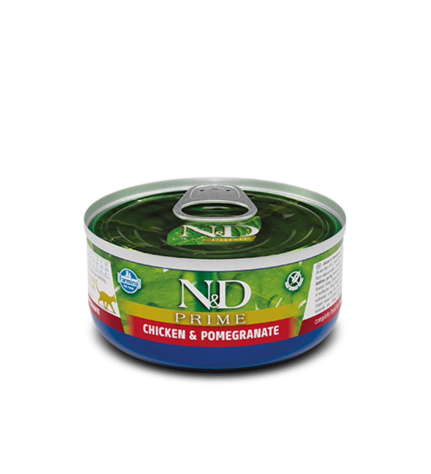 N & D Prime Chicken Pomegranate Kitten Grain-Free Kitten Canned Food 12 Pieces 70 Gr Wet Food