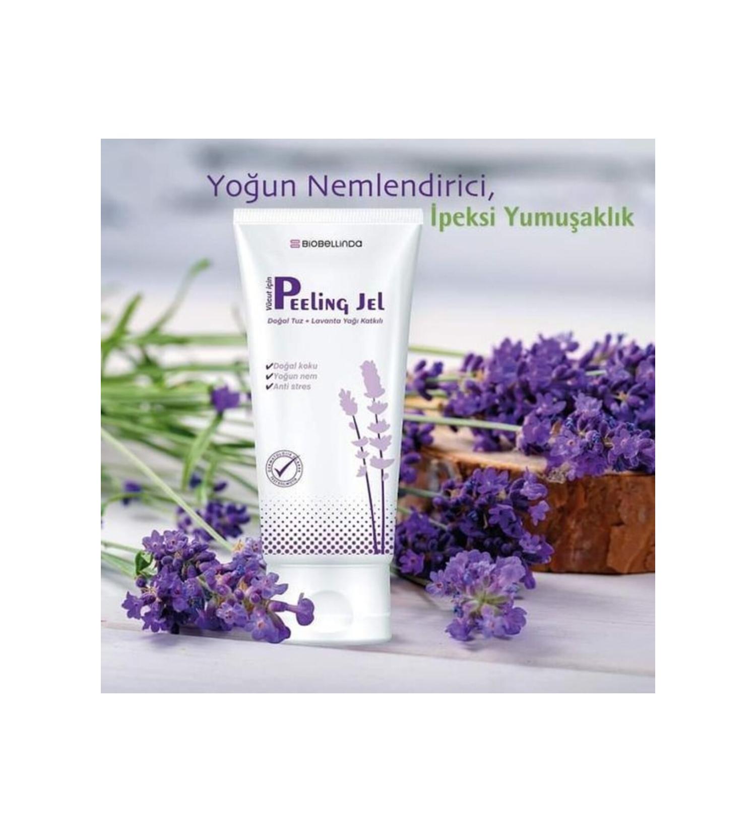 BioBellinda Body Peeling Gel with Natural Salt and Lavender - Buy Online on GoSupps.com