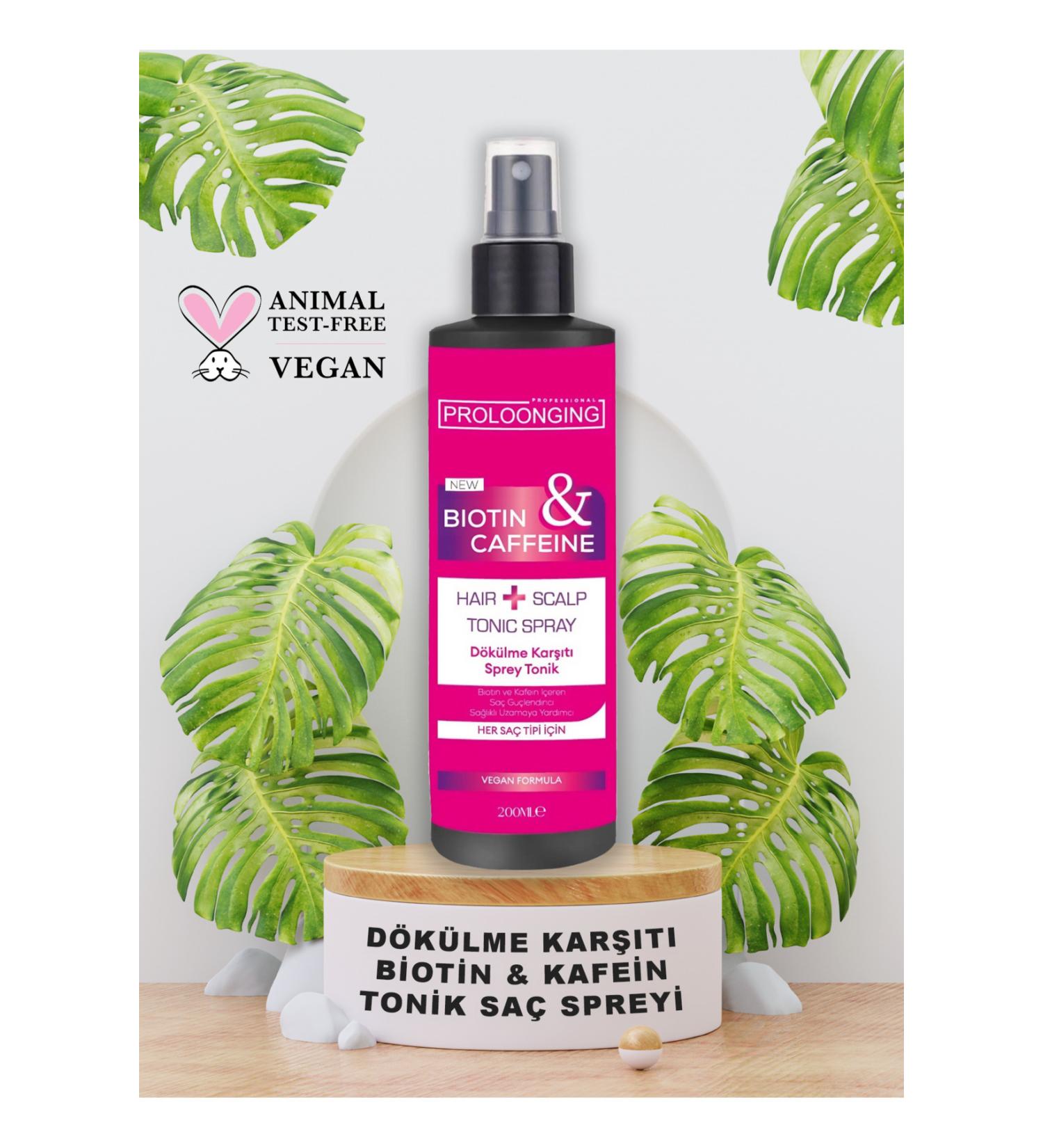 Proloonging Anti-Loss Tonic Hair Care Tonic Keratin Containing Biotin and Caffeine