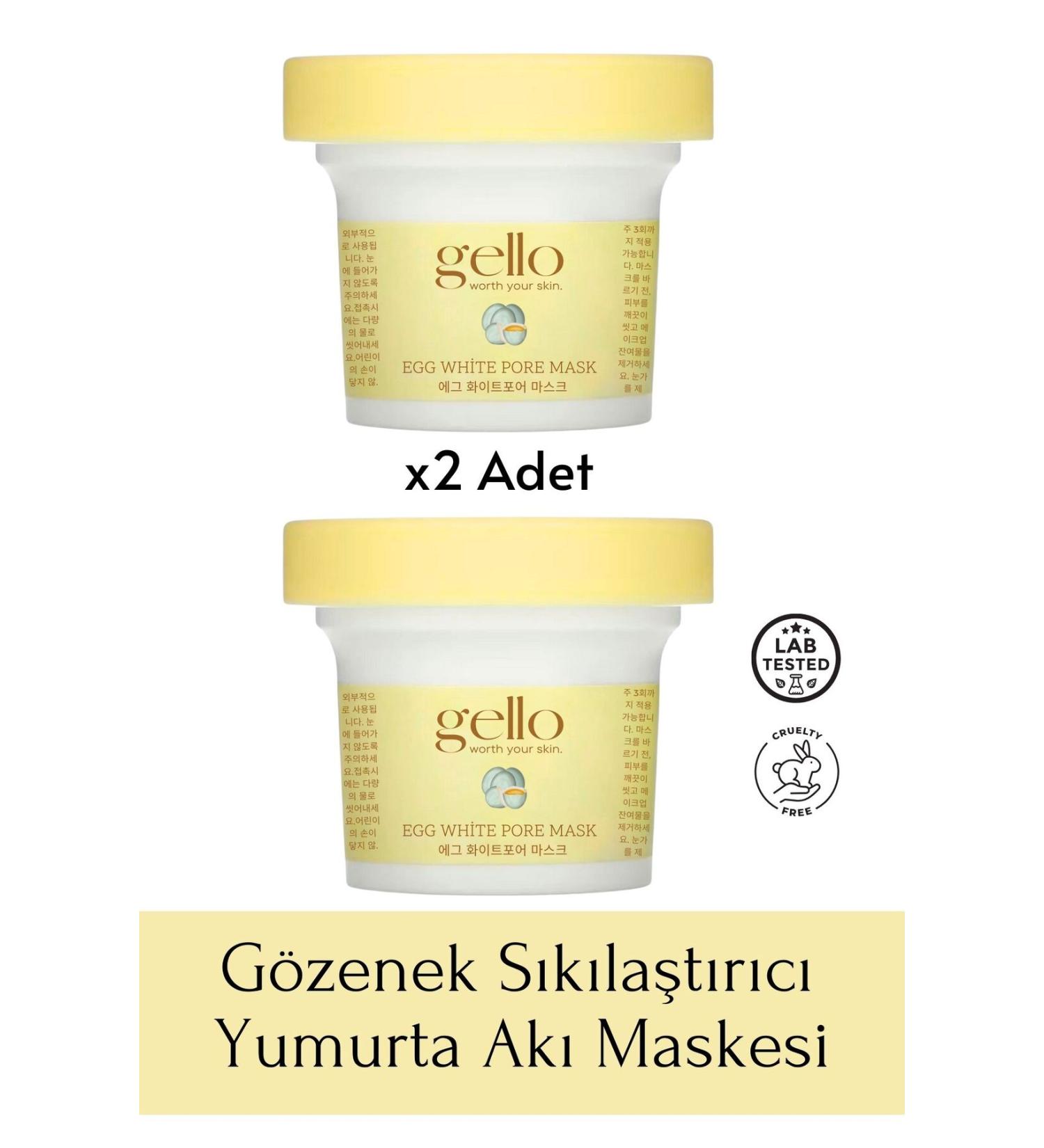 GELLO 2 Pieces Pore Tightening Egg White Mask - Egg White Pore Mask 2 Pack - Buy Online on GoSupps.com
