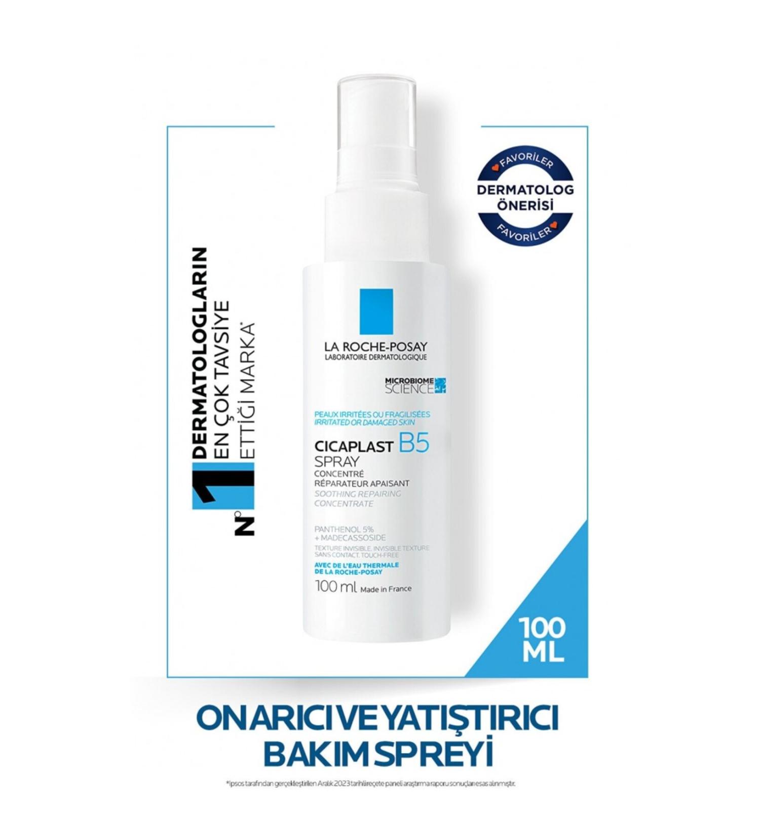 La Roche Posay CICAPLAST BAUME B5 REPAIR CARE SPRAY Skin barrier repair face and body care spray-100 ML