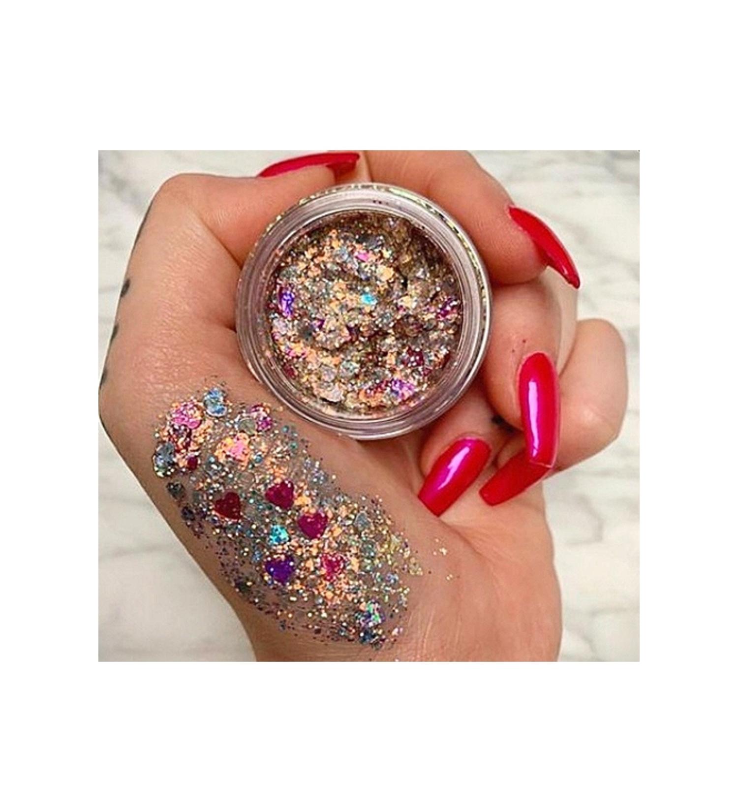 Serashine Glitter gel eyeshadow Heart detail Gold