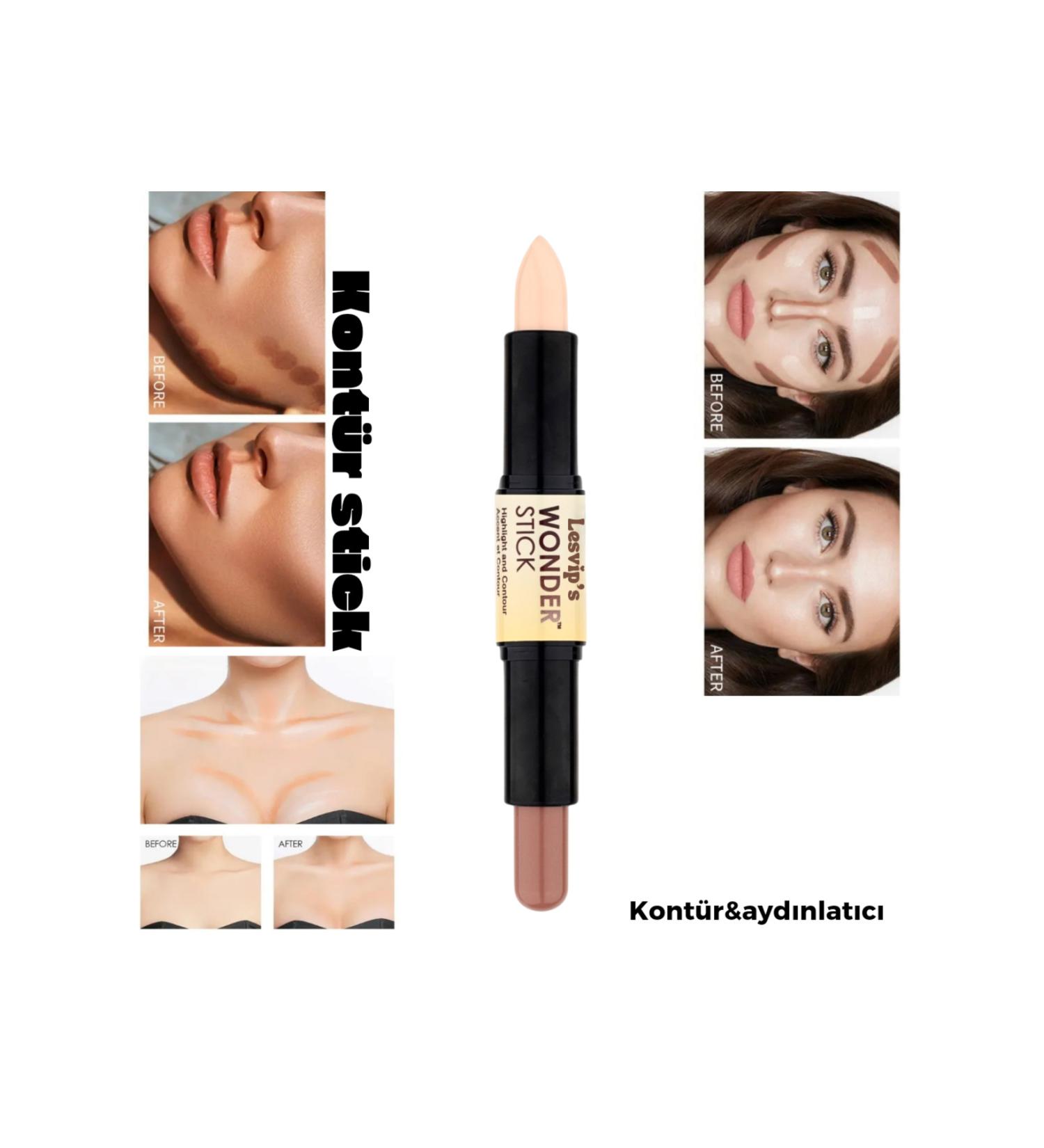 Lesvip's Wonder stick double-sided stick cream contour & highlighter 01 - Buy Online on GoSupps.com