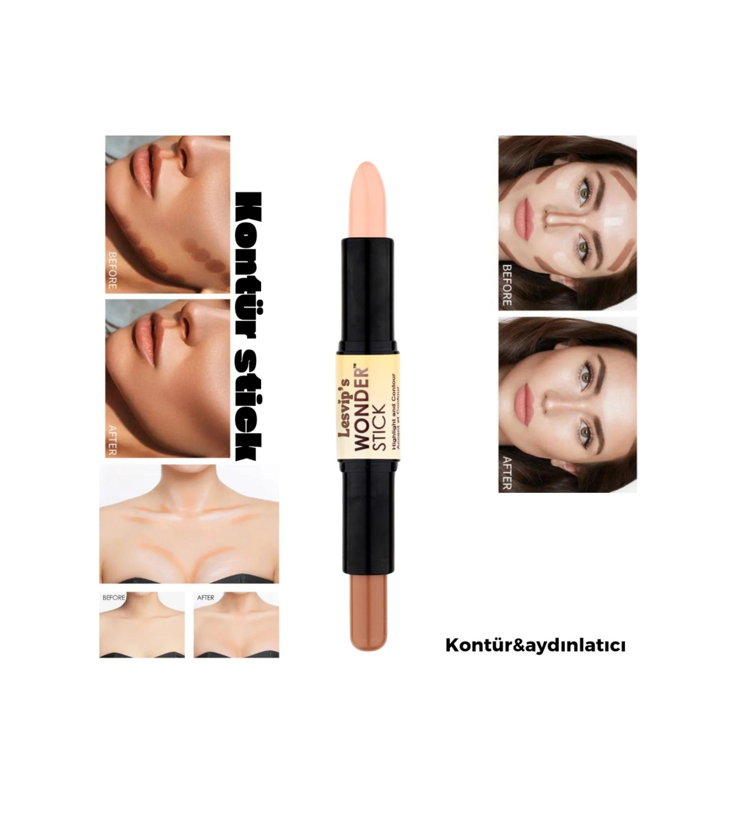 Lesvip's Wonder stick double-sided stick cream contour & highlighter 02 - Buy Online on GoSupps.com