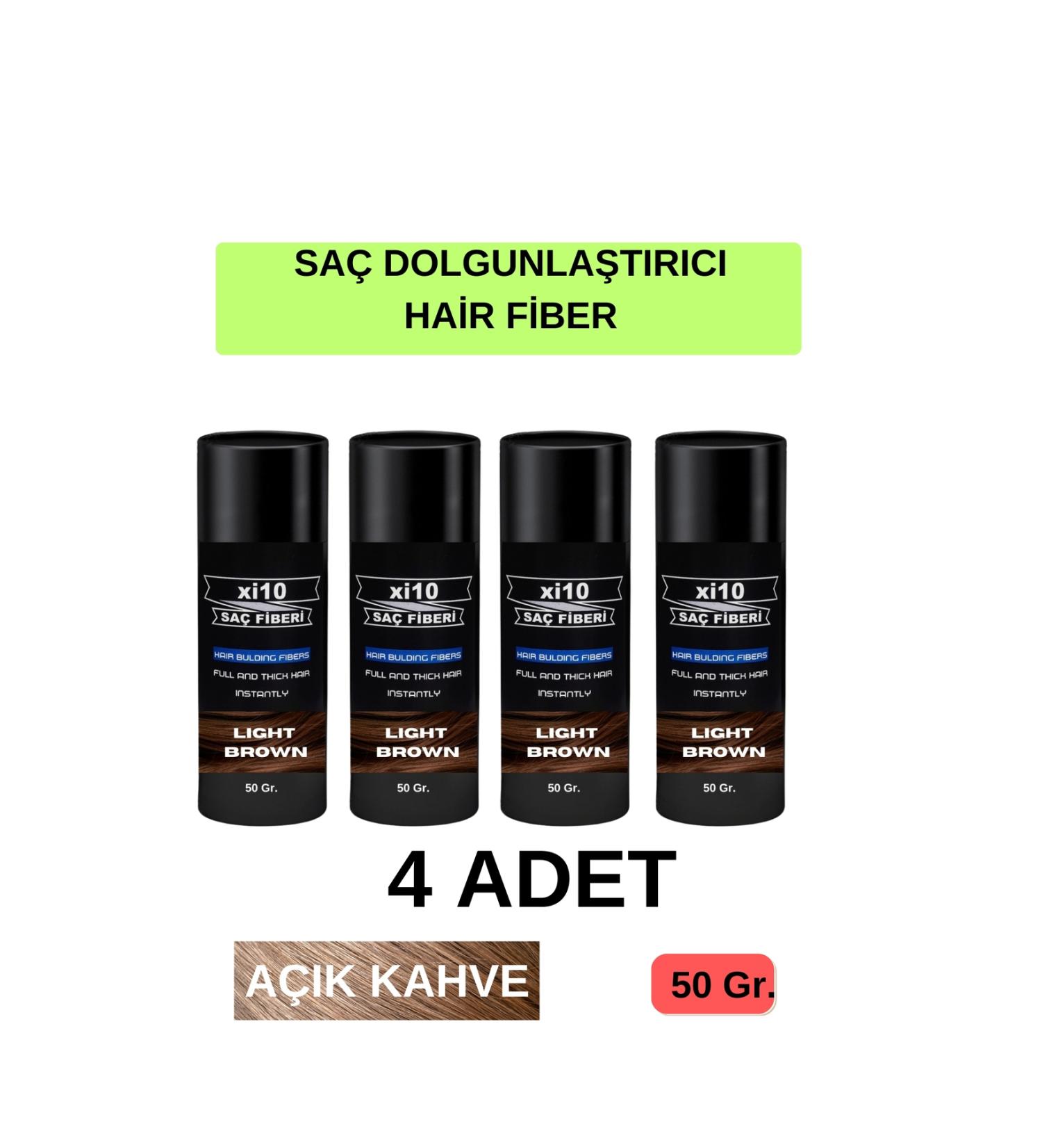 xi10 4 PCS Hair Volumizing Light Brown Hair Powder 50 Gr.