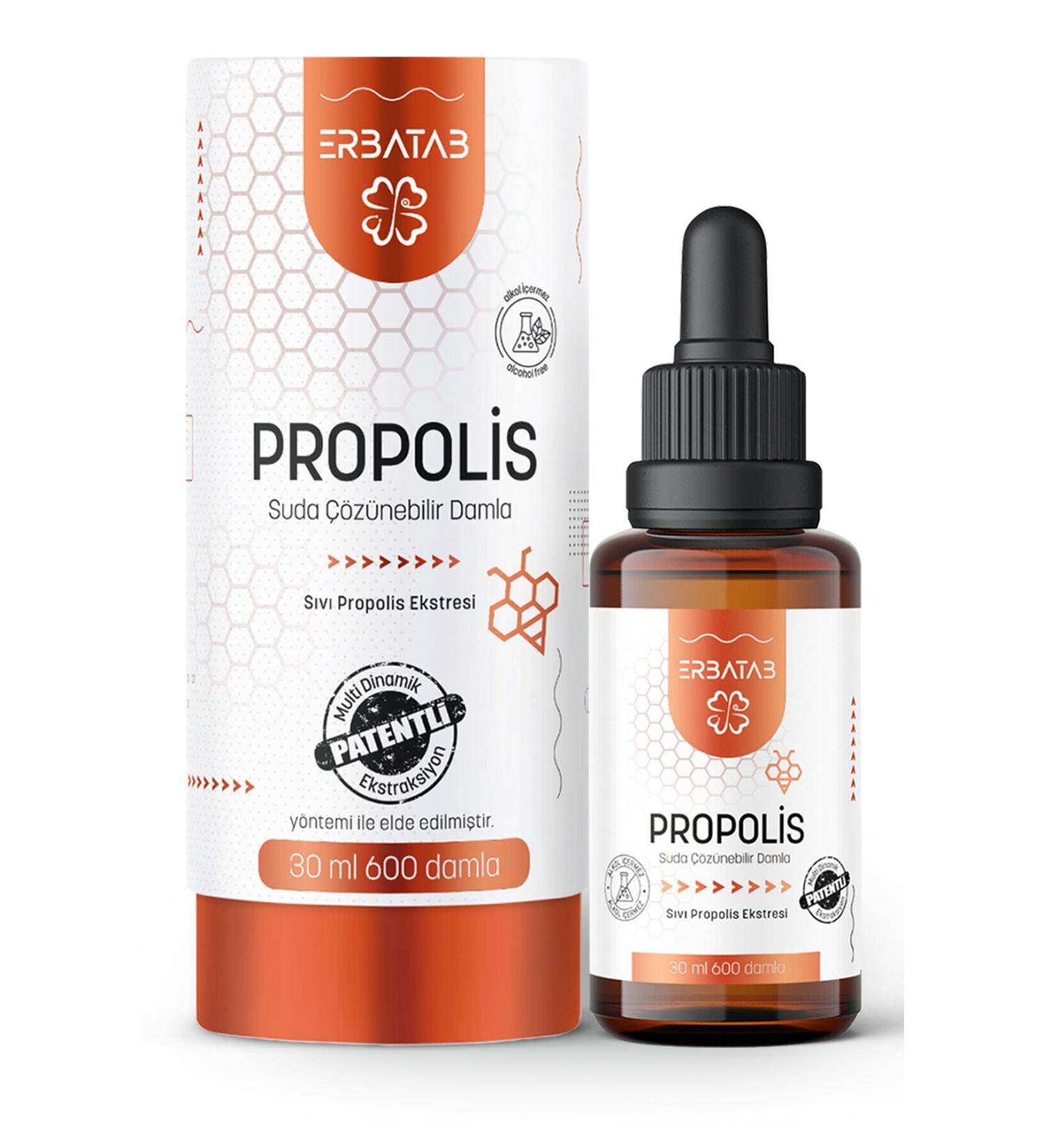 Erbatab Propolis Water Soluble Drops 30 Ml 600 Drops - Buy Online on GoSupps.com