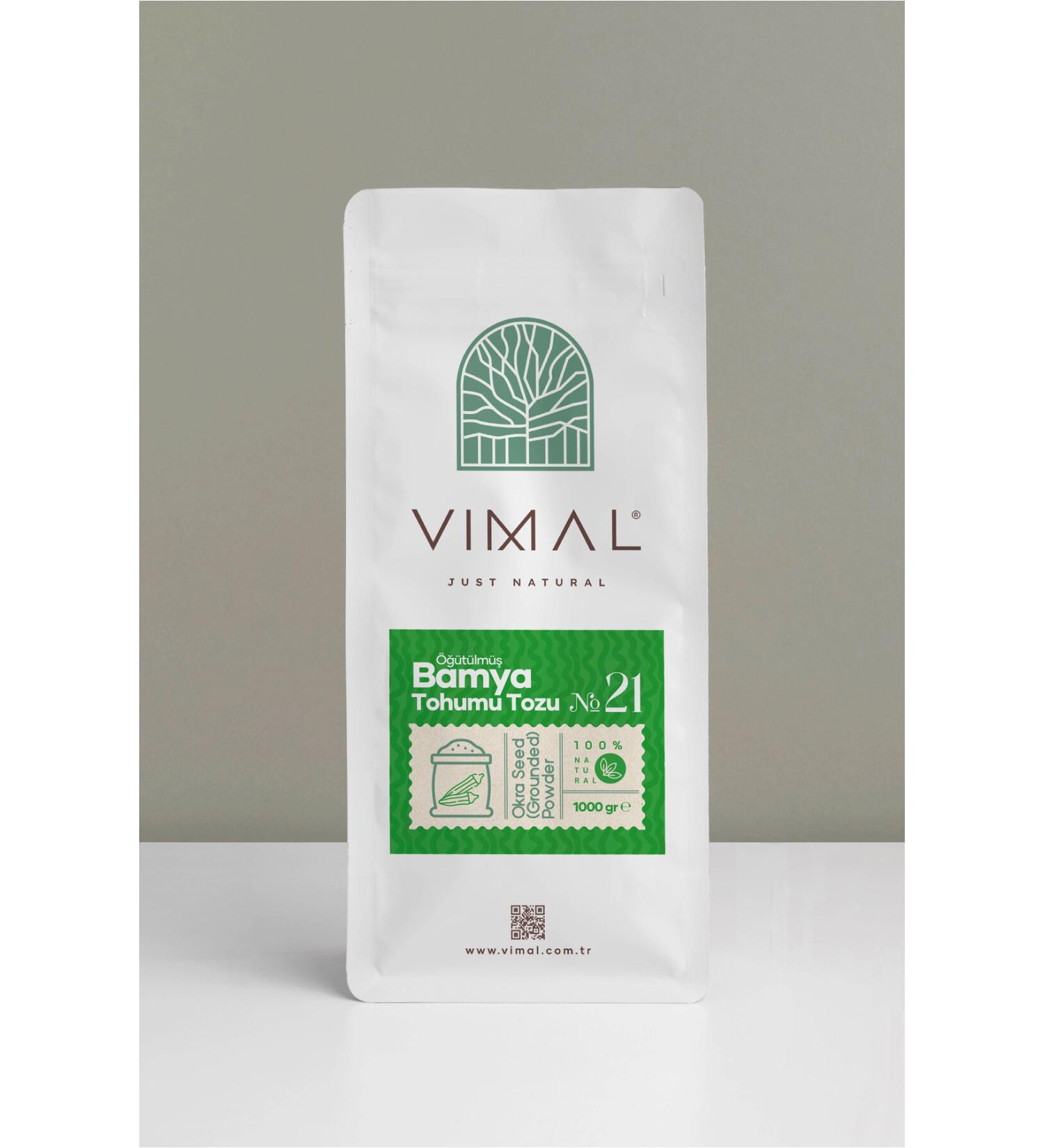VIMAL Okra Seed(grounded) Powder Natural additive-free 1000 gr locked package Okra Seed(grounded) powder
