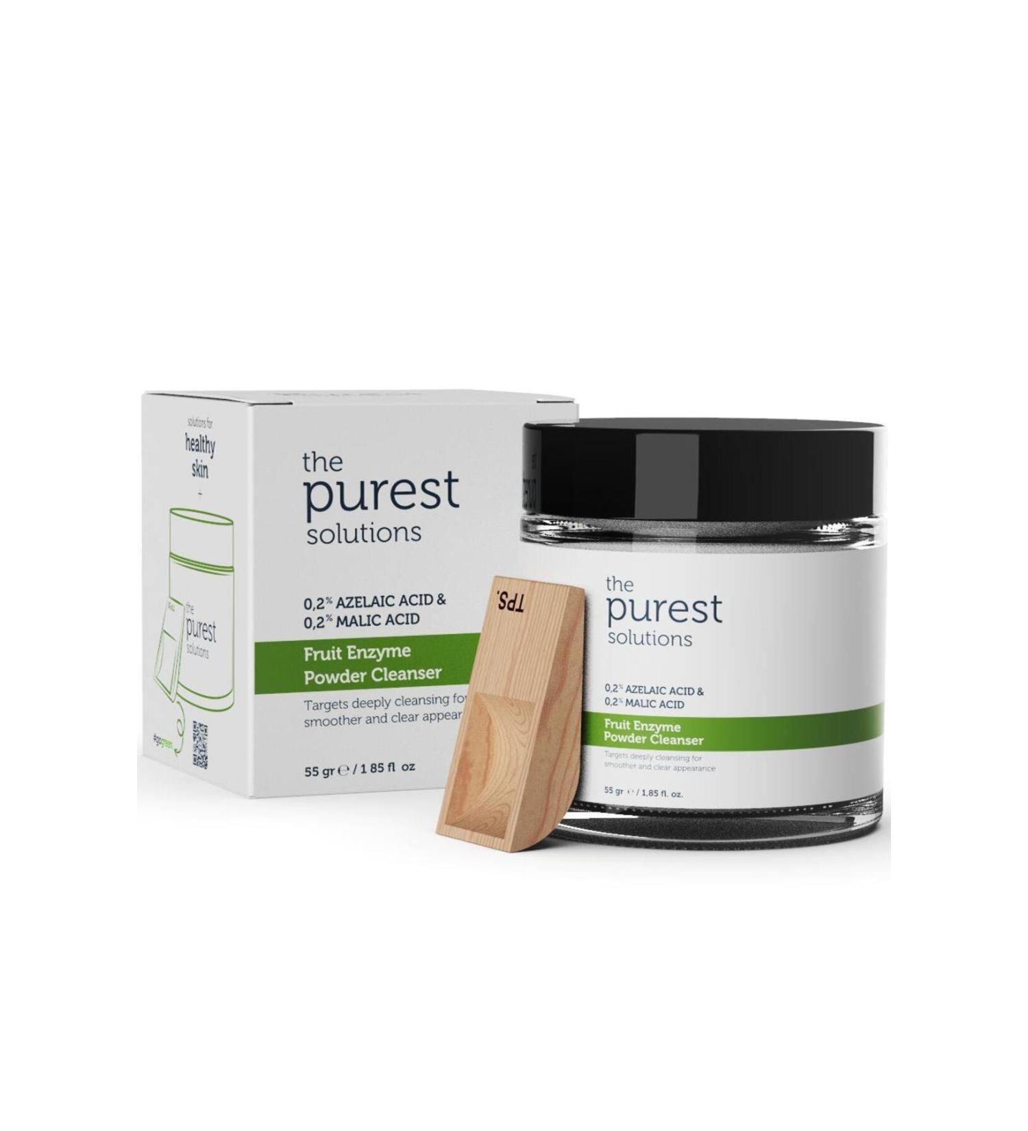 The Purest Solutions Fruit Enzyme Powder Cleanser-Powder Cleanser Containing Fruit Acids (0.2% Azelaic Acid & Malic Acid) - Buy Online on GoSupps.com