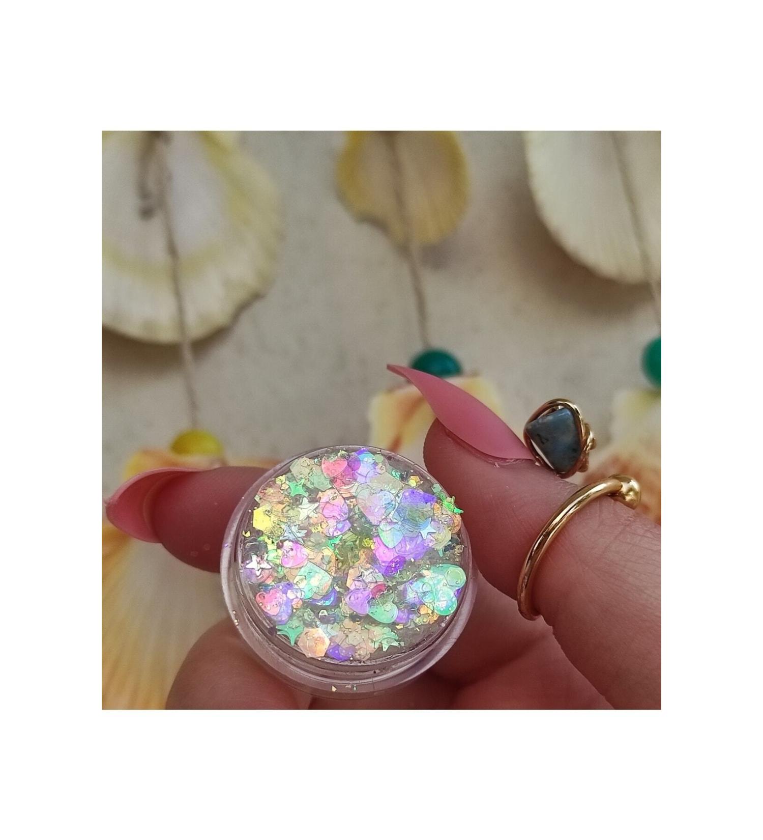 Serashine Glitter gel eyeshadow glitter white-transparent reflection&heart