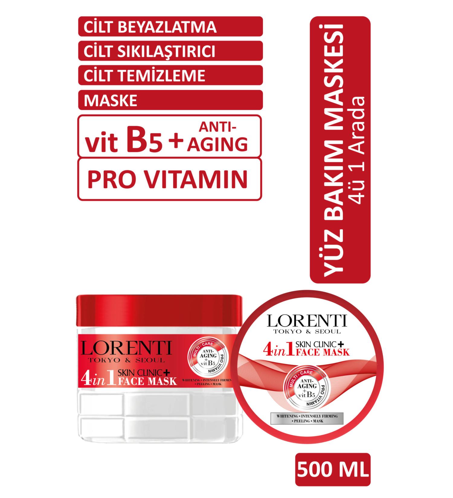 LORENTI Vitamin B5 4 in 1 Face Care Mask