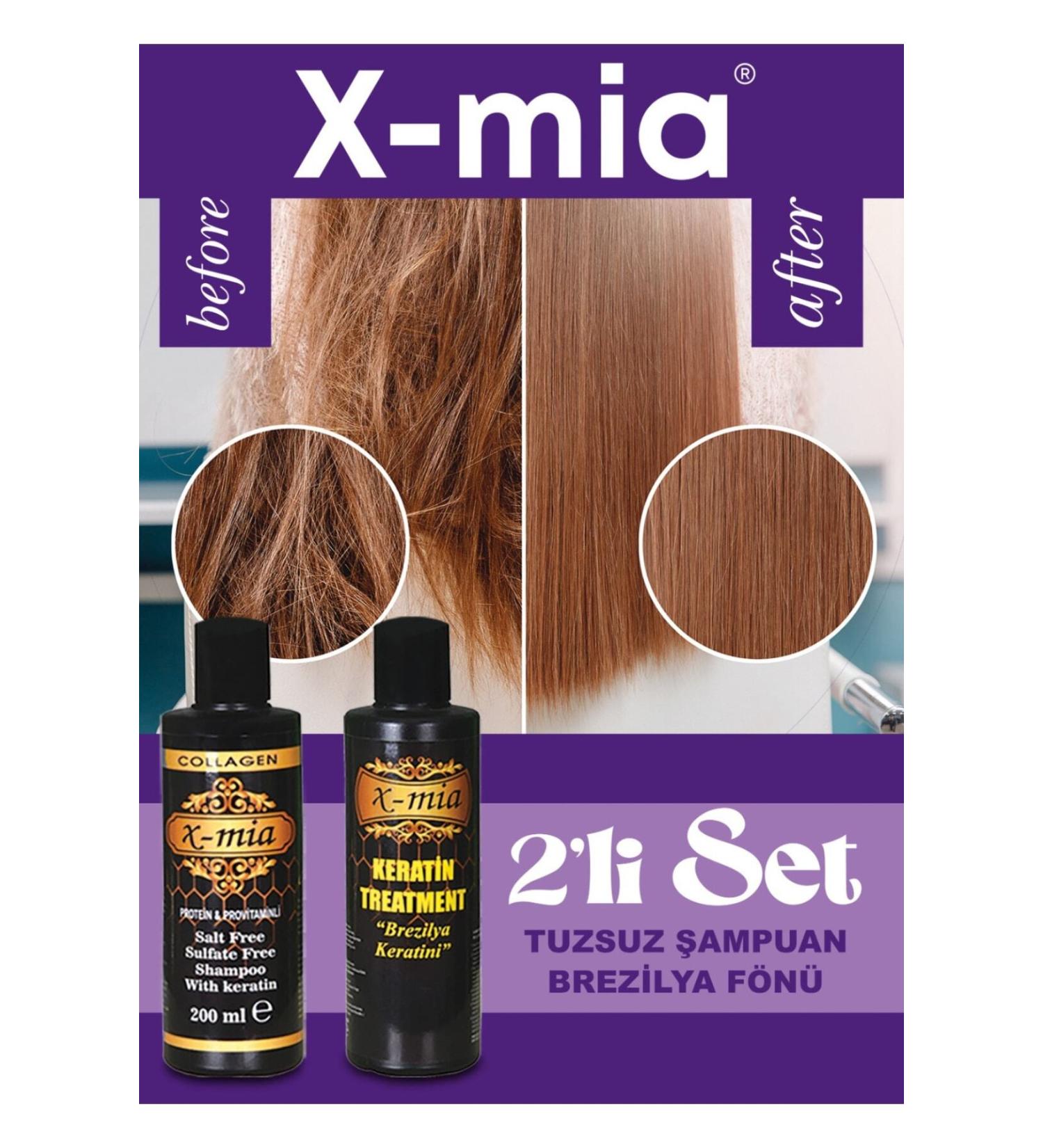 x-mia Brazilian Blow Dry Keratin & Salt-free Sulfate-free Shampoo 200 ml - Buy Online on GoSupps.com