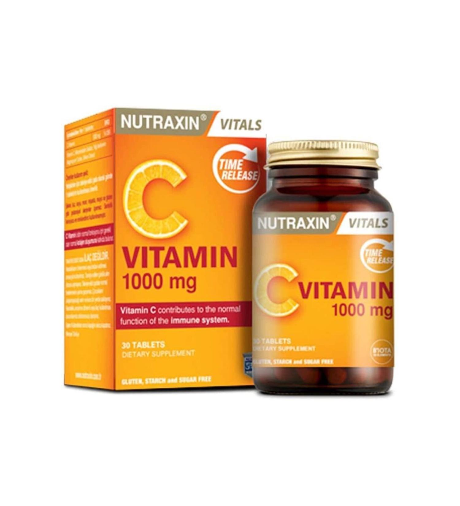 Nutraxin C VITAMIN 1000MGx30TBLT 1 Pack (1 x 30 Tablets)