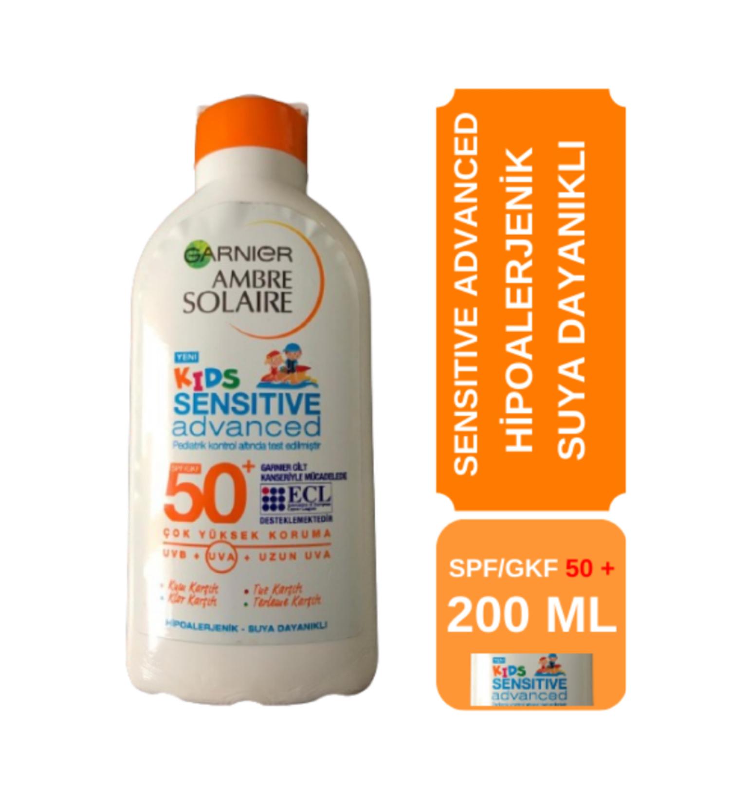Garnier Ambre Solaire Sensitive Advanced Children's Hypoallergenic Sunscreen SPF/GKF 50+ 200 ML