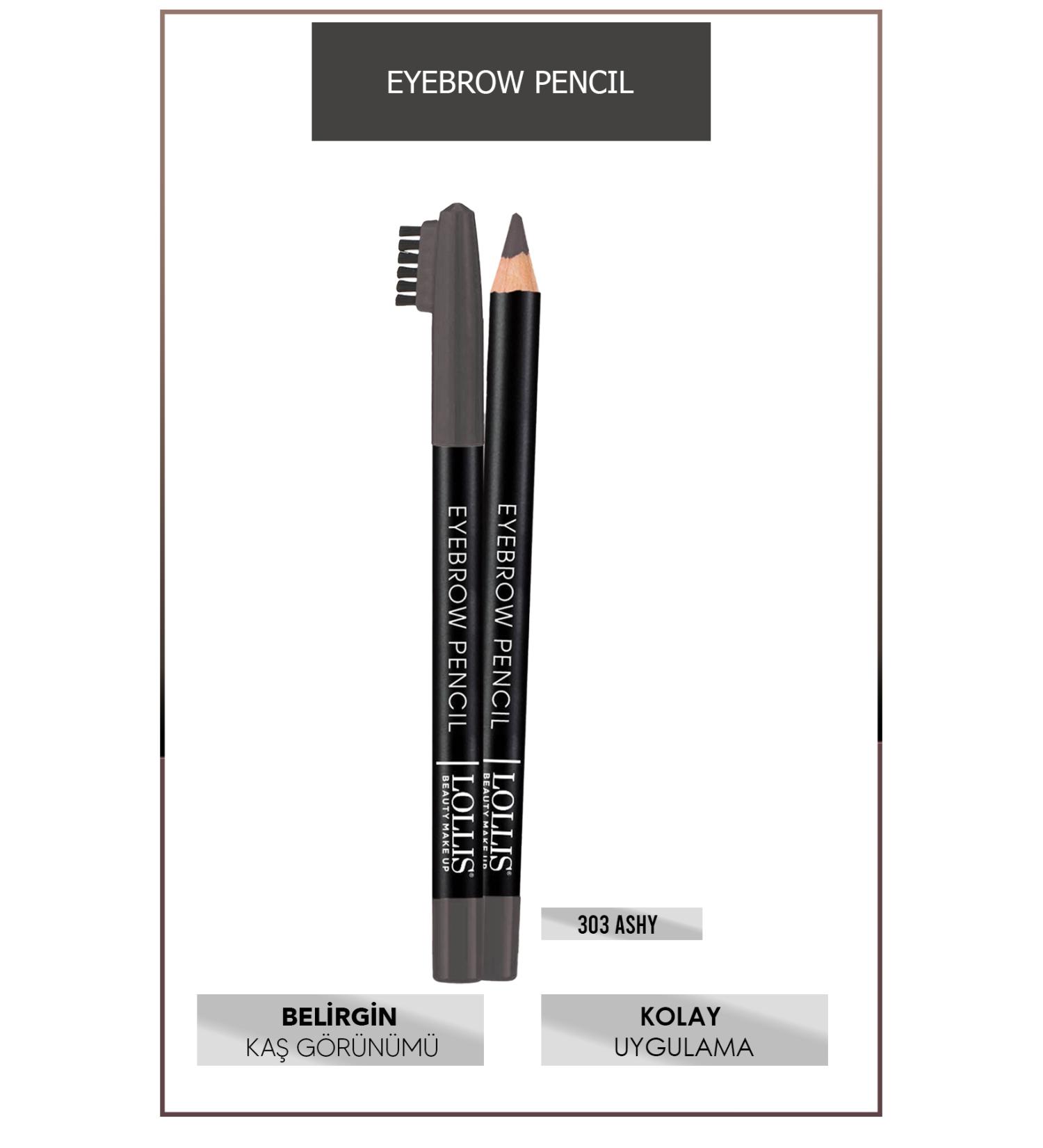 Lollis Eyebrow Pencil 303 Ashy / Eyebrow Pencil 303 Ash Color - Buy Online on GoSupps.com