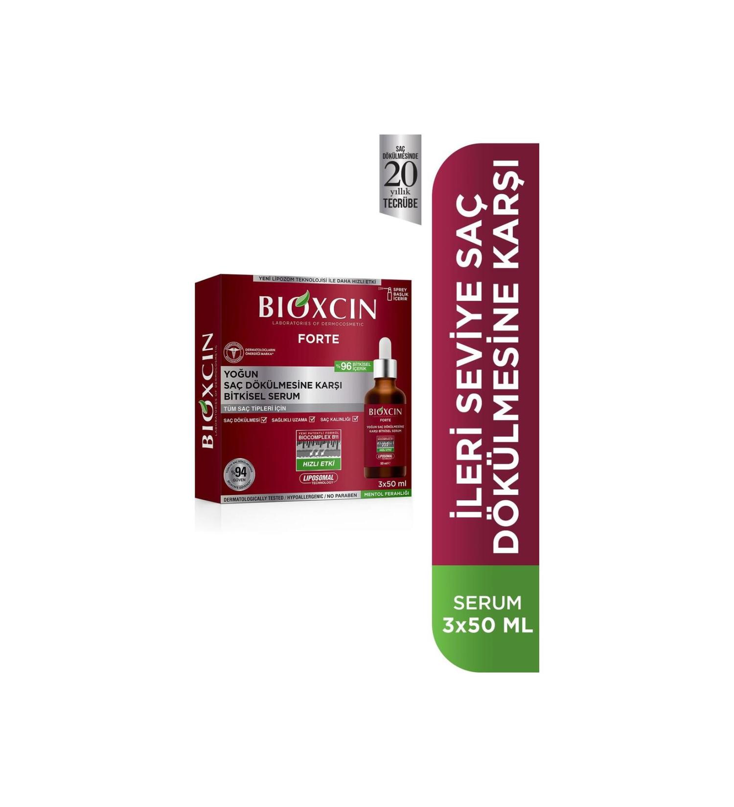 Bioxcin Forte Intensive Anti-Hair Loss Herbal Serum 3x50 ml