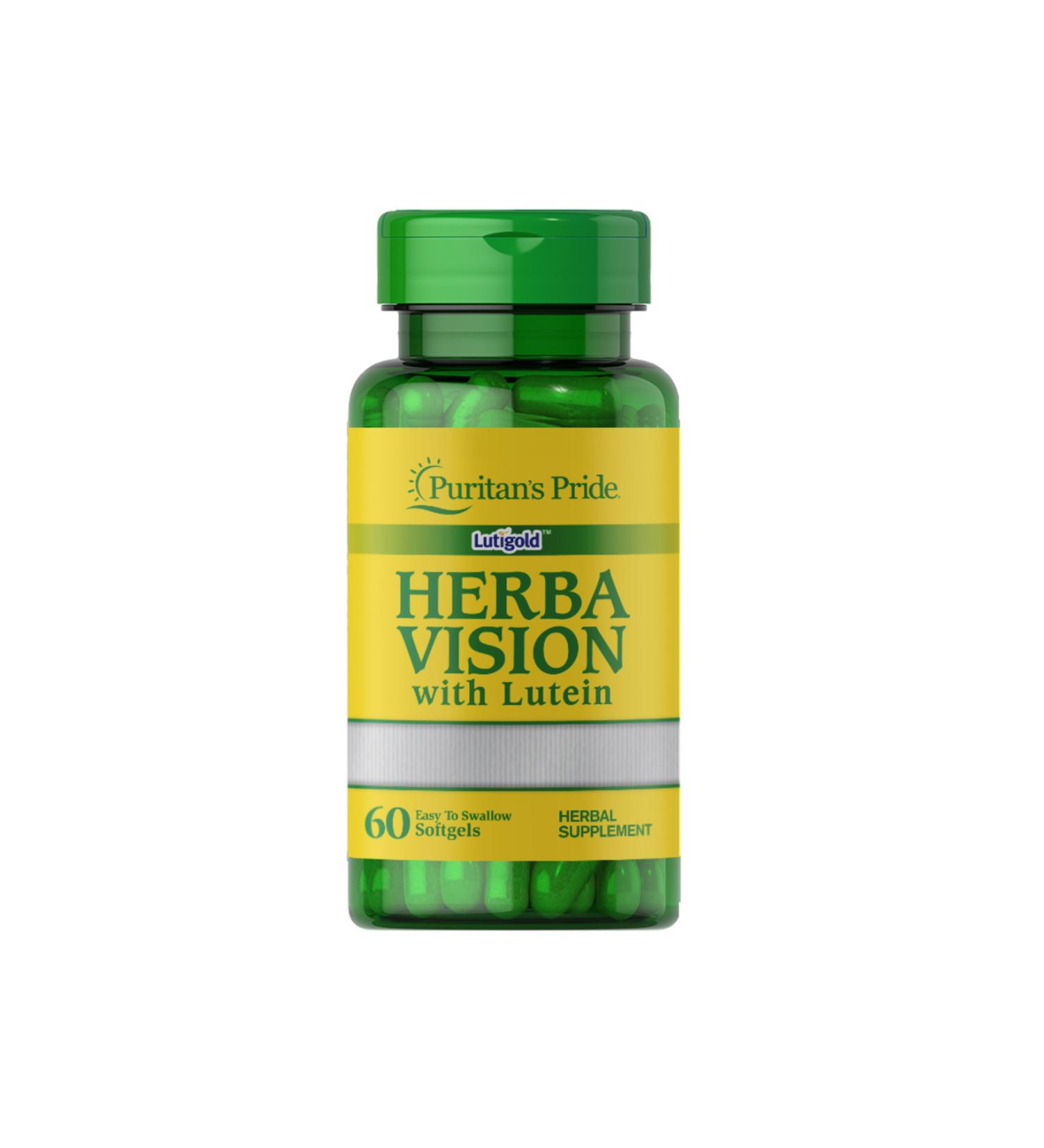 Puritan's Pride Herbavision With Lutein And Bilberry 60 Capsules - Buy Online on GoSupps.com