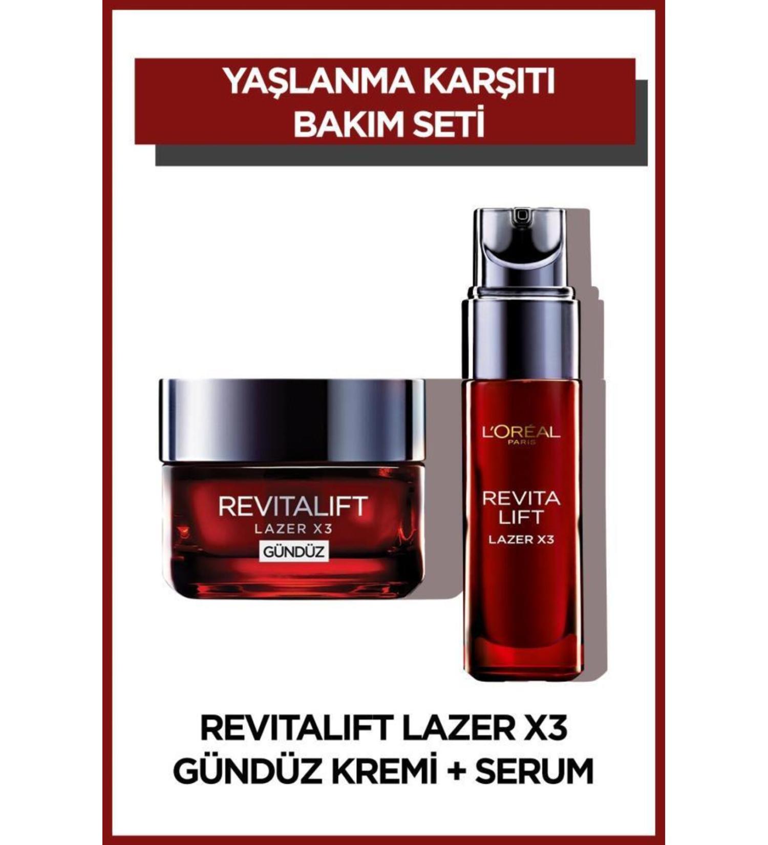 L'Oreal Paris SKIN BRIGHTENING REVITAL FT LASER X3 SK N SERUM 30 ML DAY CREAM 50 ML DEMBA1508 - Buy Online on GoSupps.com