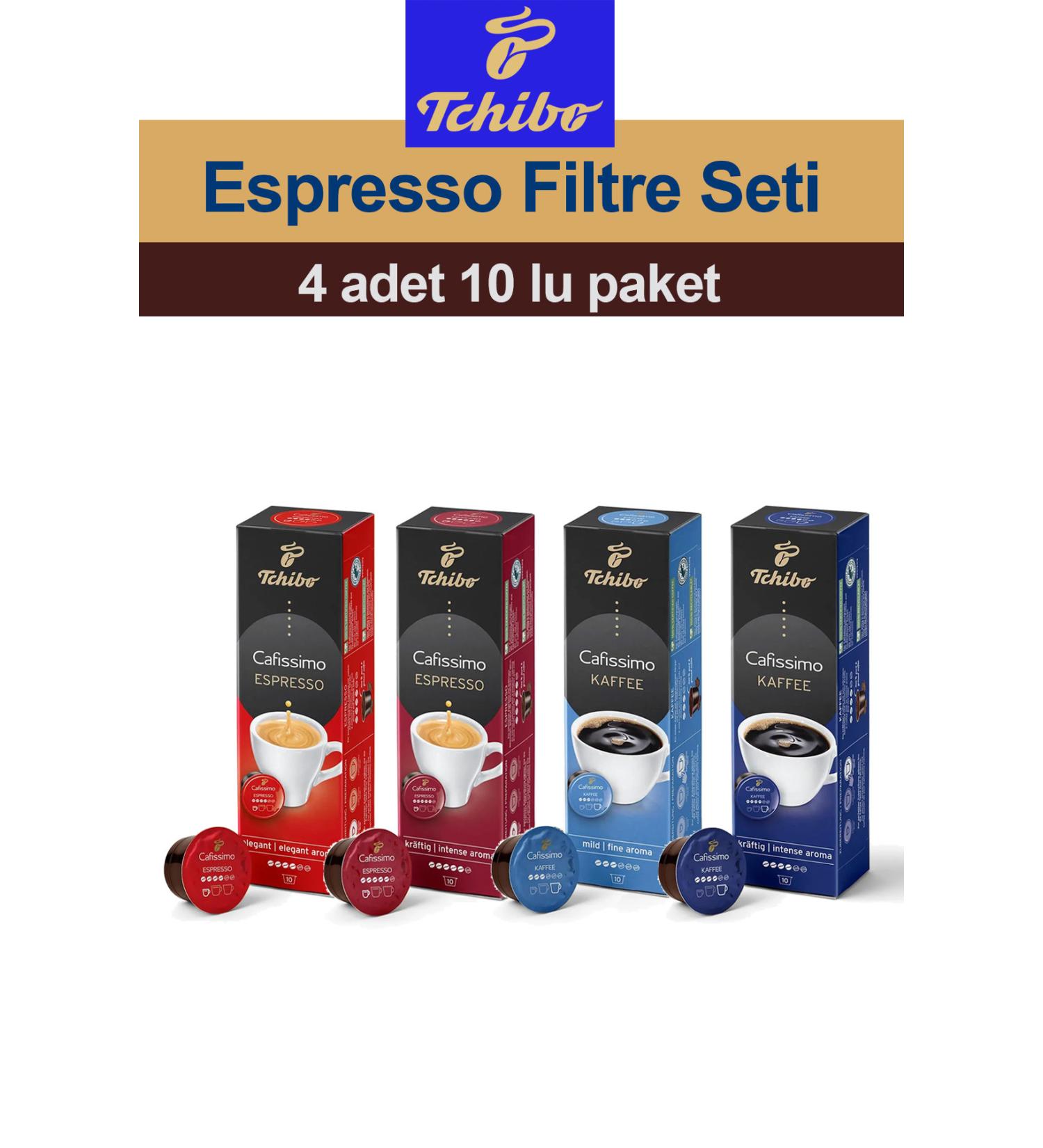 Tchibo Cafissimo 4-Piece Espresso and Filter Coffee Set 4x10 - Buy Online on GoSupps.com