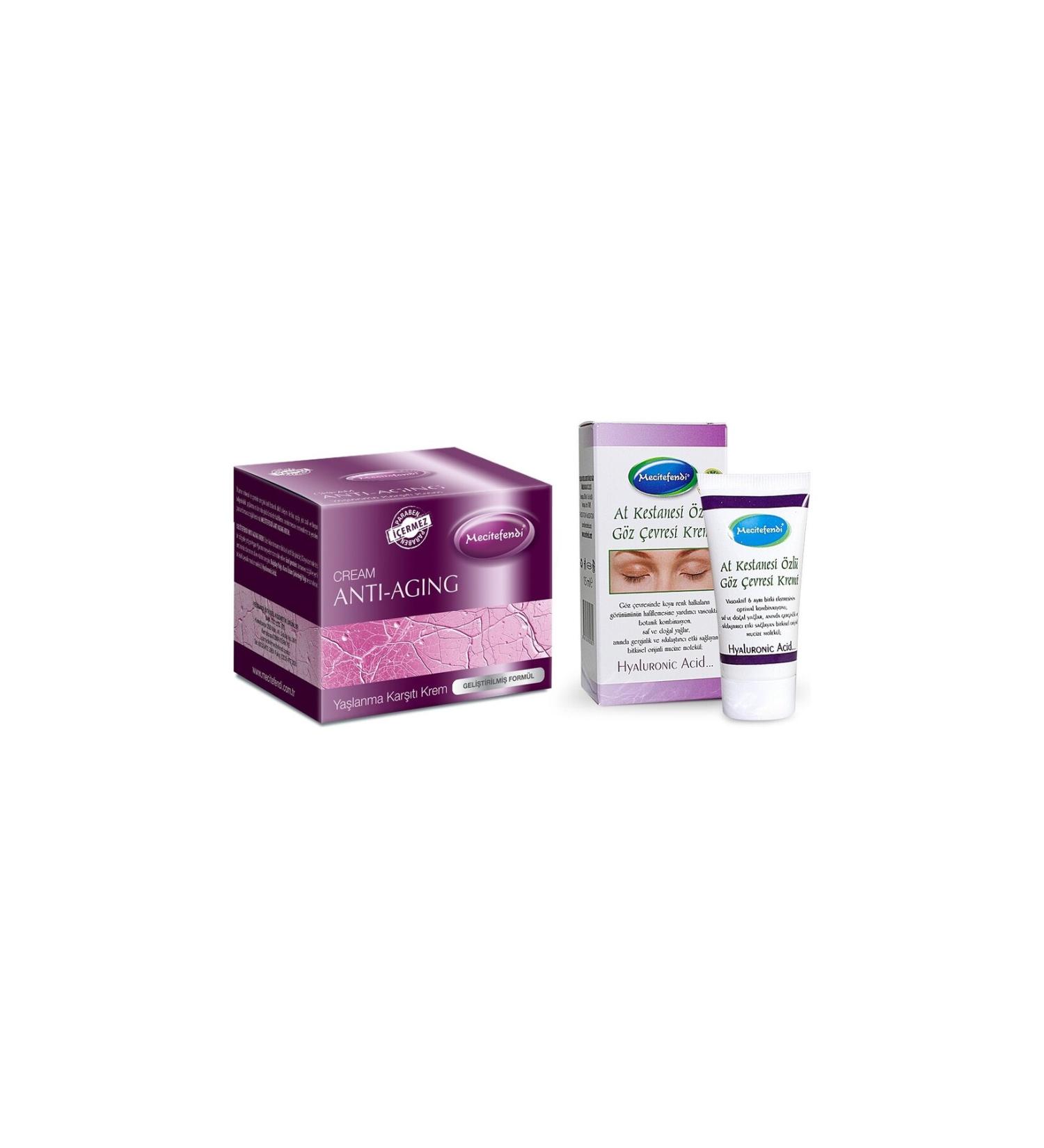 Mecit Efendi Anti-Aging Cream 100 Ml (1 Piece) + Horse Chestnut Extract Eye Contour Cream 15 Ml (1 Piece)