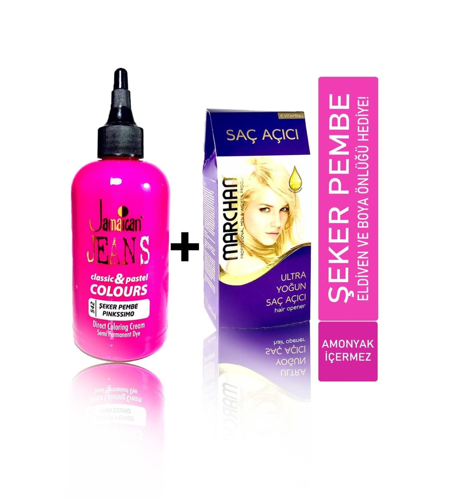 Jamaican Jean's Hair Dye Set for Dark Hair Candy Pink Depset1042