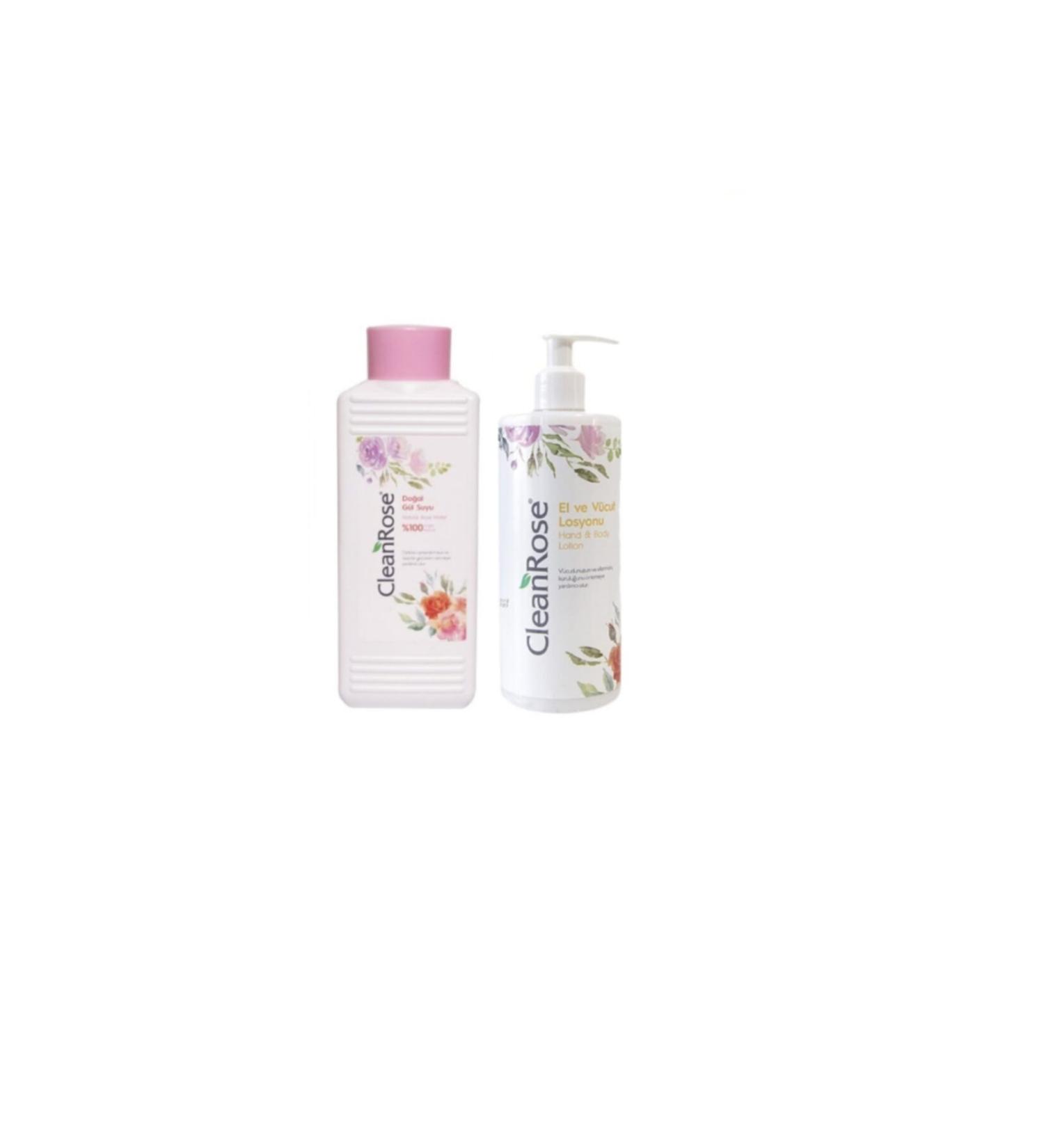 Clean Rose 0 Natural Rose Water 400 ml Rose Essence Hand and Body Lotion 400 ml