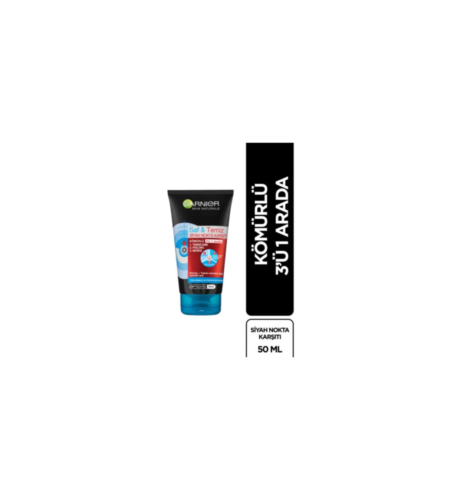 Garnier Pure Clean Anti-Blackhead Charcoal 3 in 1 50ml