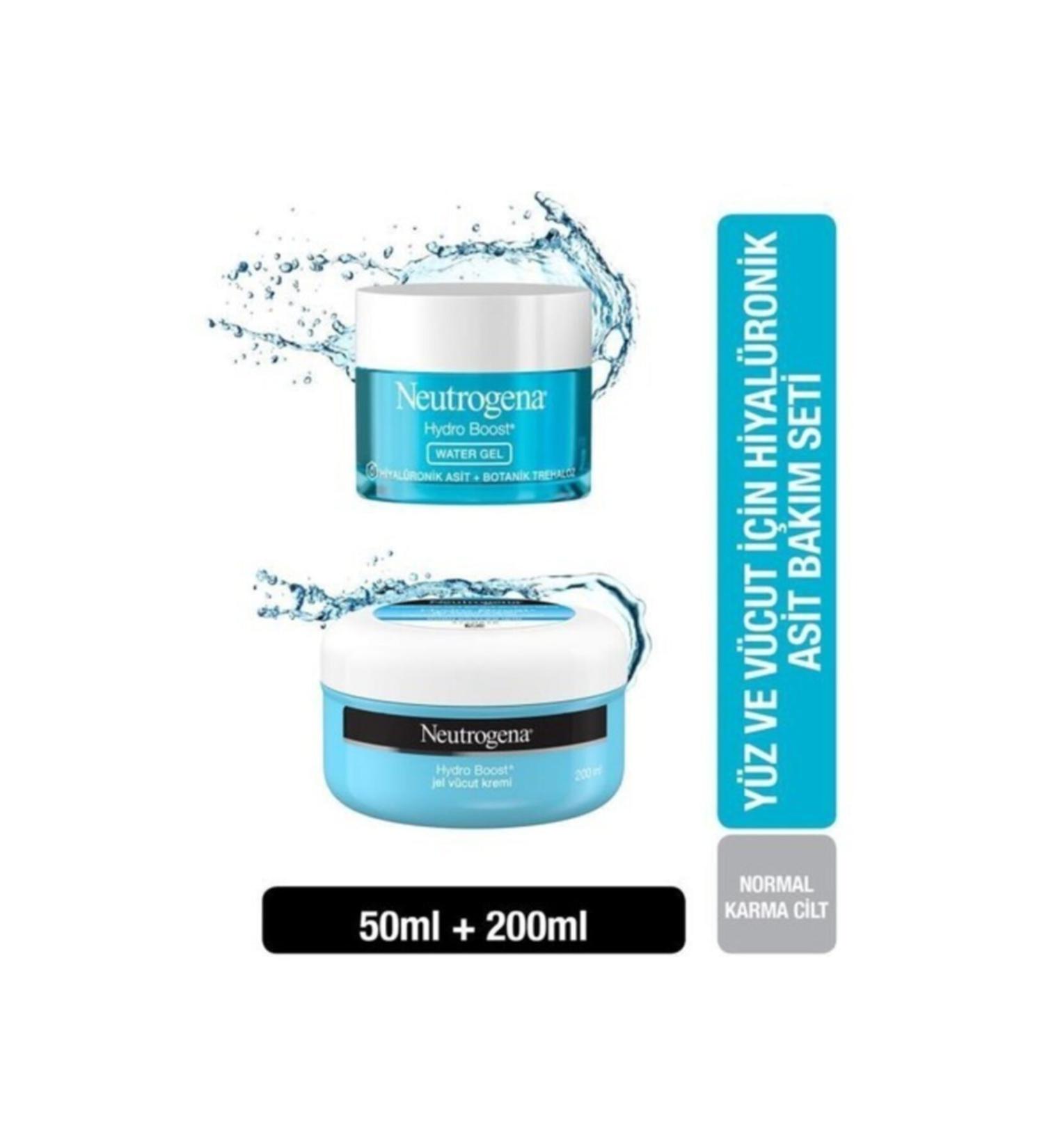 Neutrogena Hydro Boost Water Gel Moisturizer 50 Ml + Gel Body Cream 200 Ml