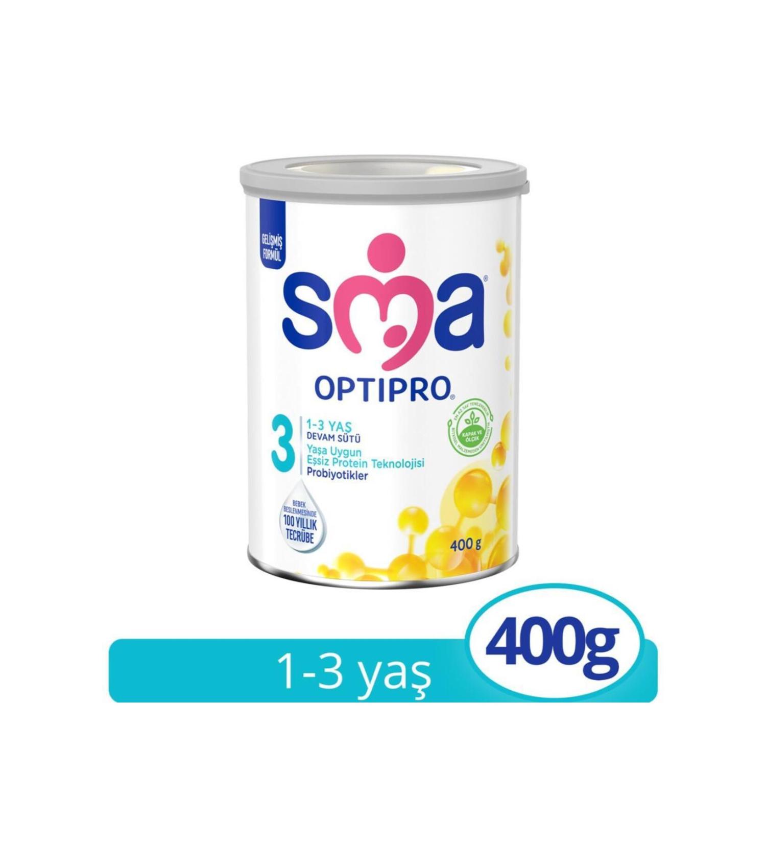 SMA Optipro 3 400 gr 1-3 Years Follow-On Milk (2-PIECE)