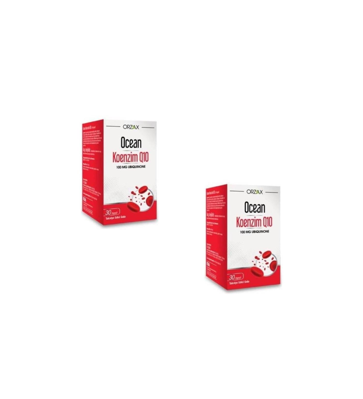 Ocean Orzax Coenzyme Q10 100mg 30 Capsules 2 Pack