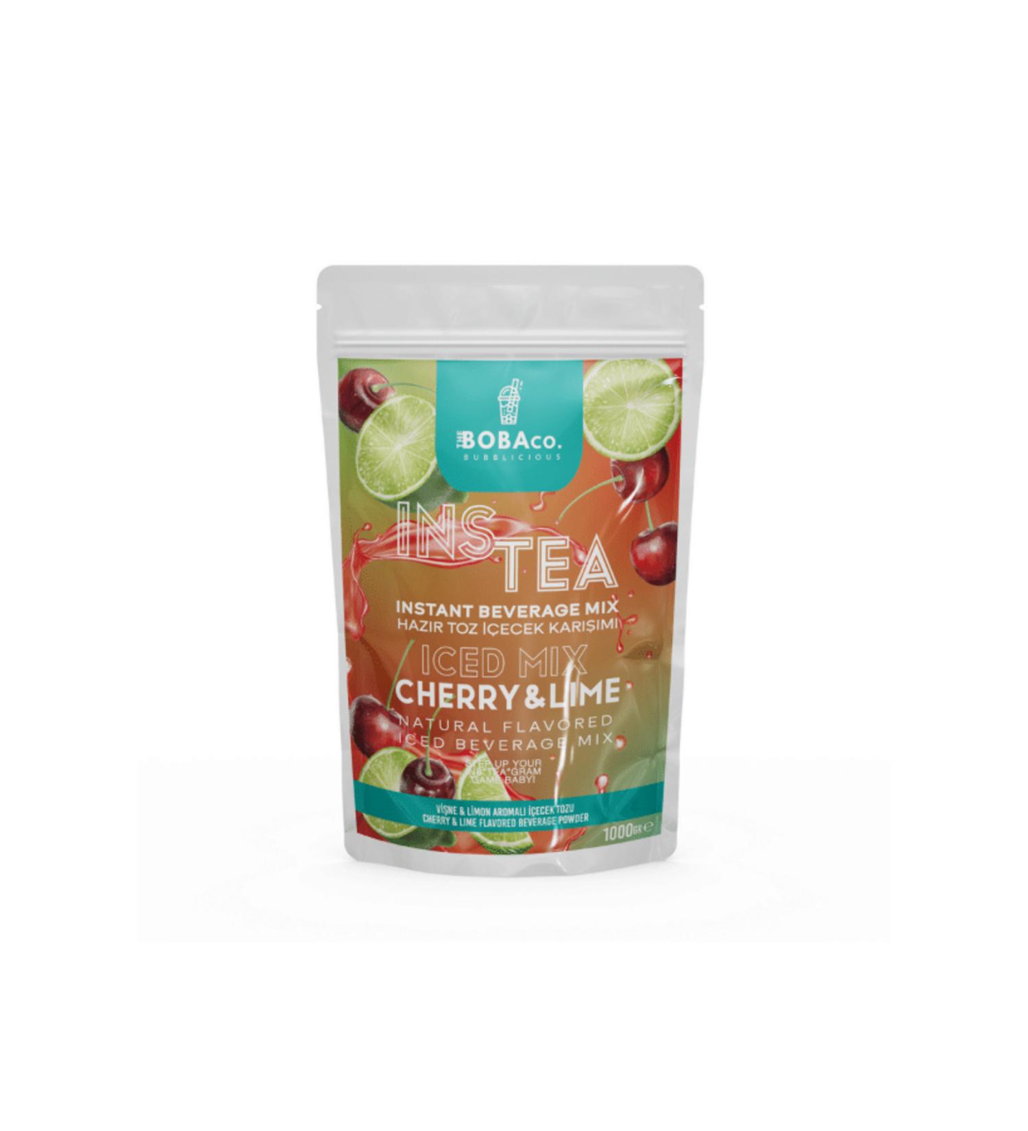 TheBobaCo. Bubblicious Instea Cherry & Lime - Cherry & Lemon Flavored Iced Tea Mix