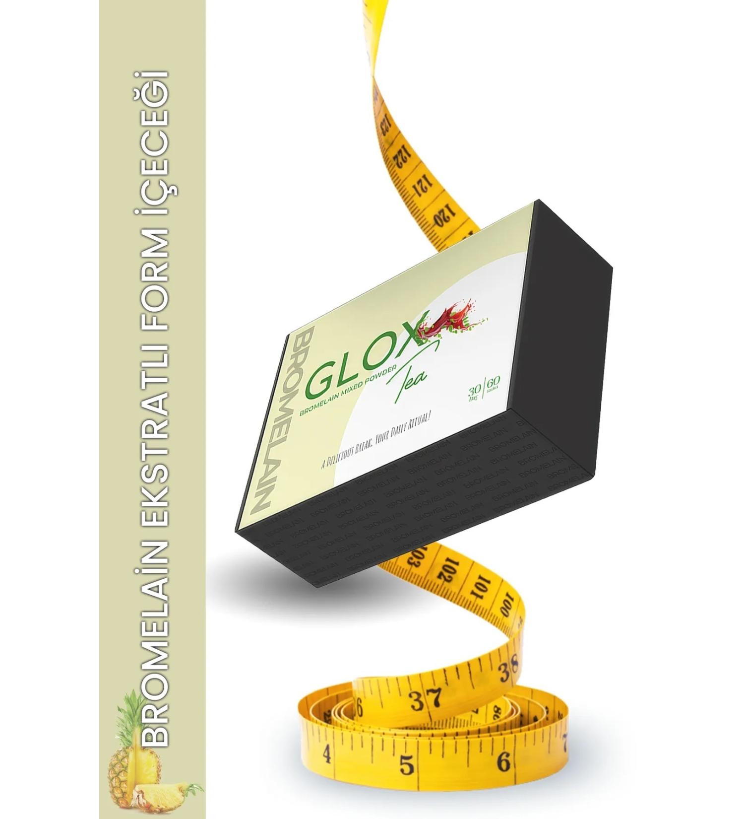 GLOX Tea 1 Month Use Raspberry Flavored Herbal Detox Tea