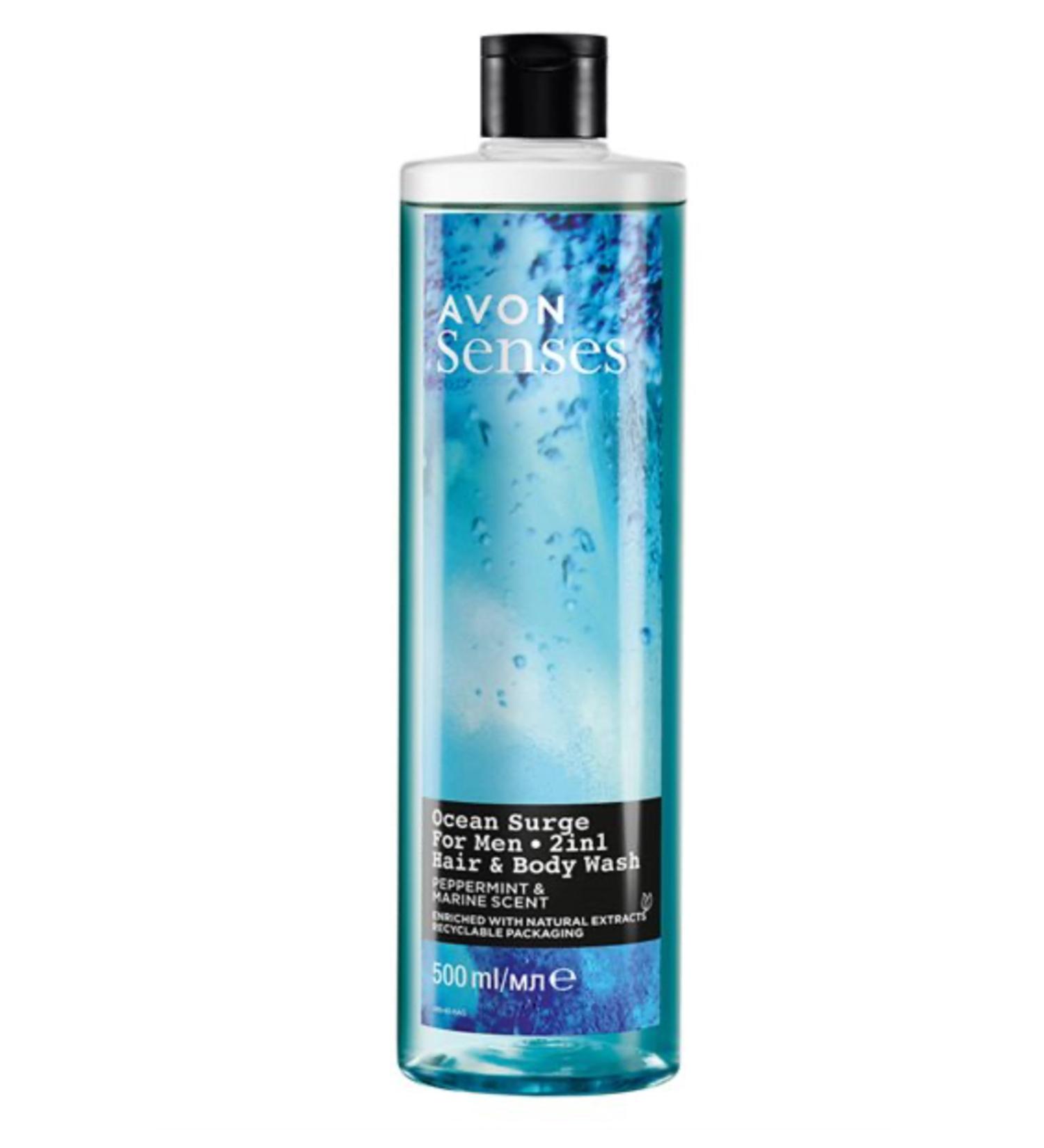 Avon Senses Ocean Surge For Men Hair and Body Wash Hair and Body Cleanser Men