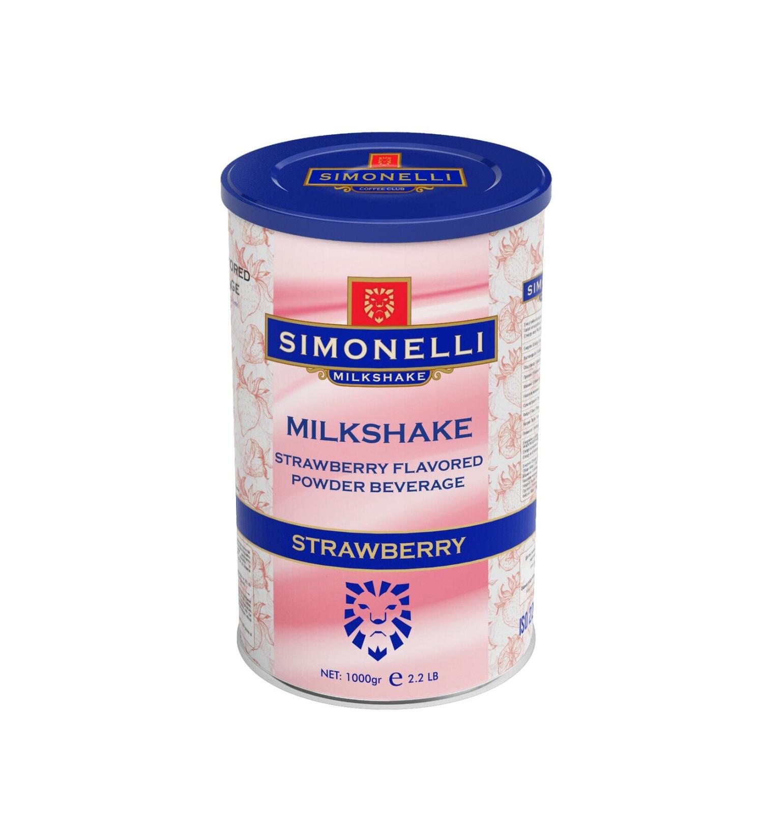 Simonelli Milkshake Strawberry Flavored 1000g Tin - Buy Online on GoSupps.com