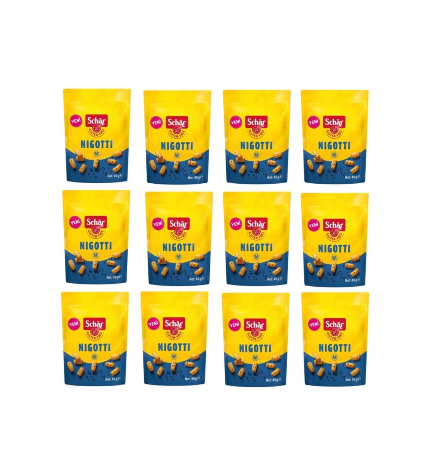 Schar Nigotti 40 g. Black Cumin Gluten Free Mini Crackers 12 Pieces